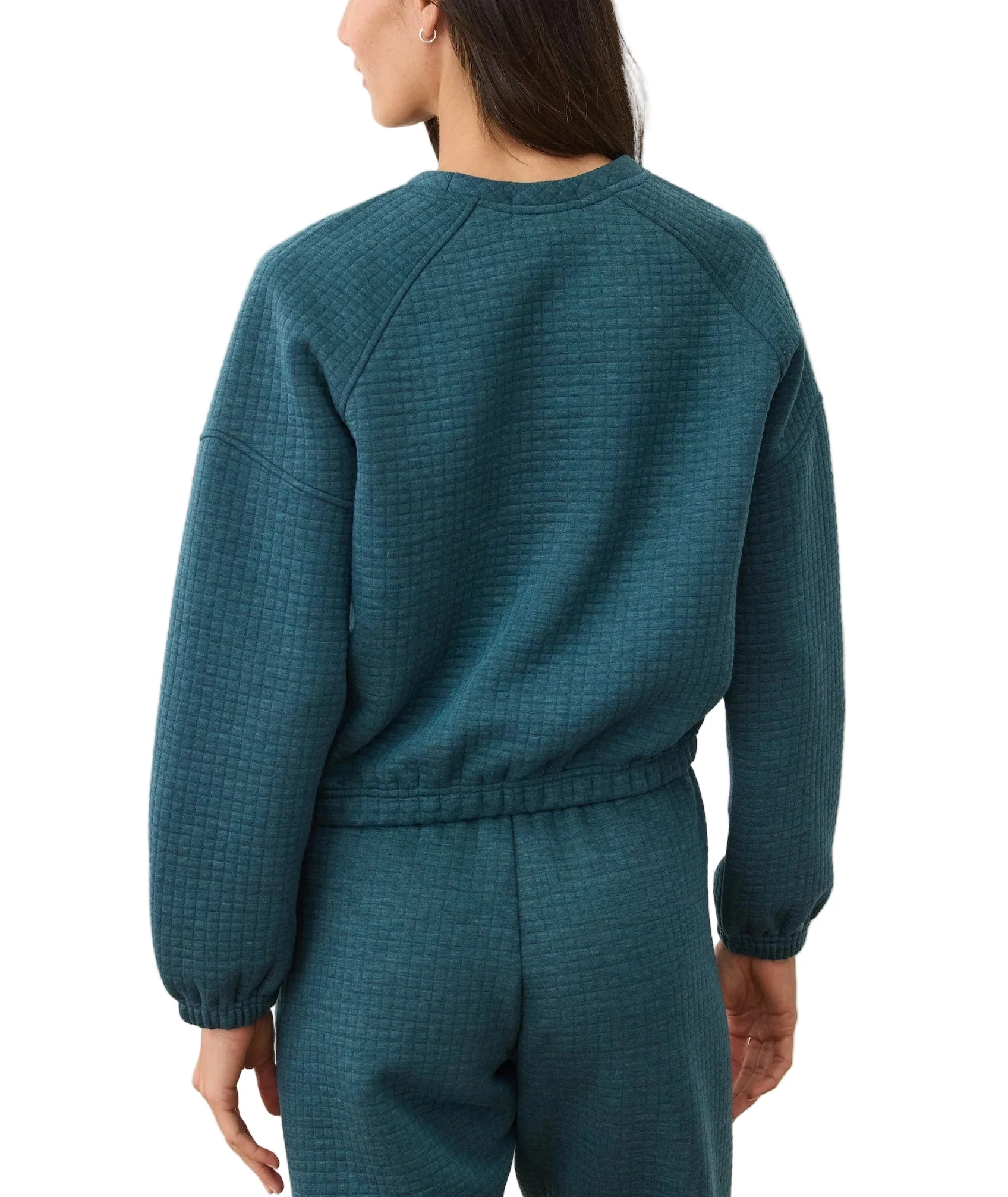 Marine Layer Womens Corbet Quilted Crewneck Sweater - Image 2