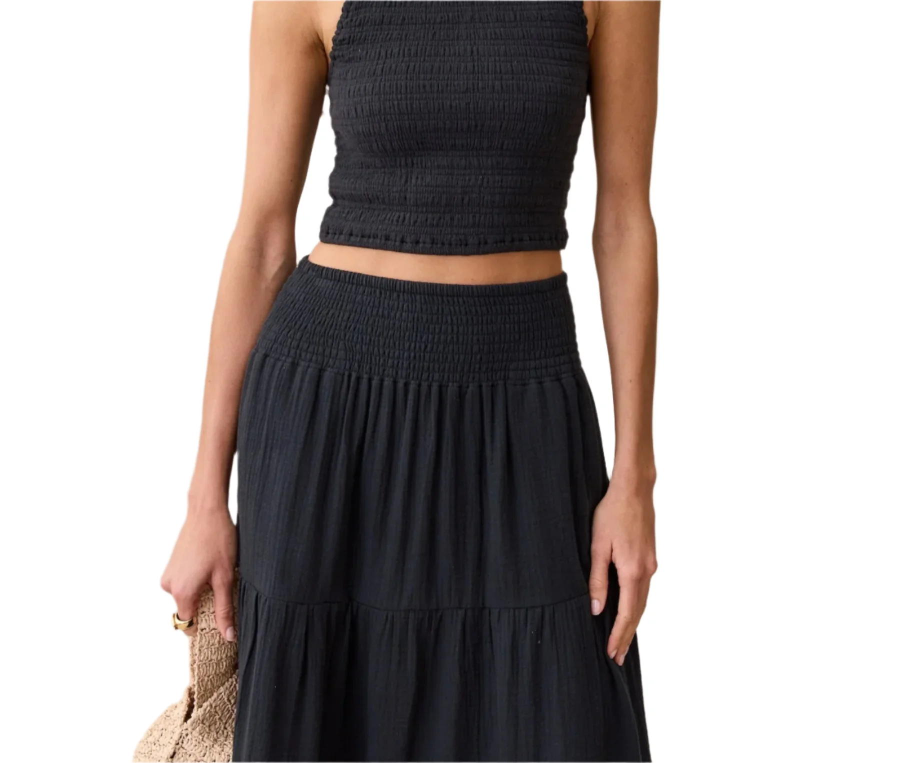 Marine Layer Womens Corinne Double Cloth Maxi Skirt - Image 2