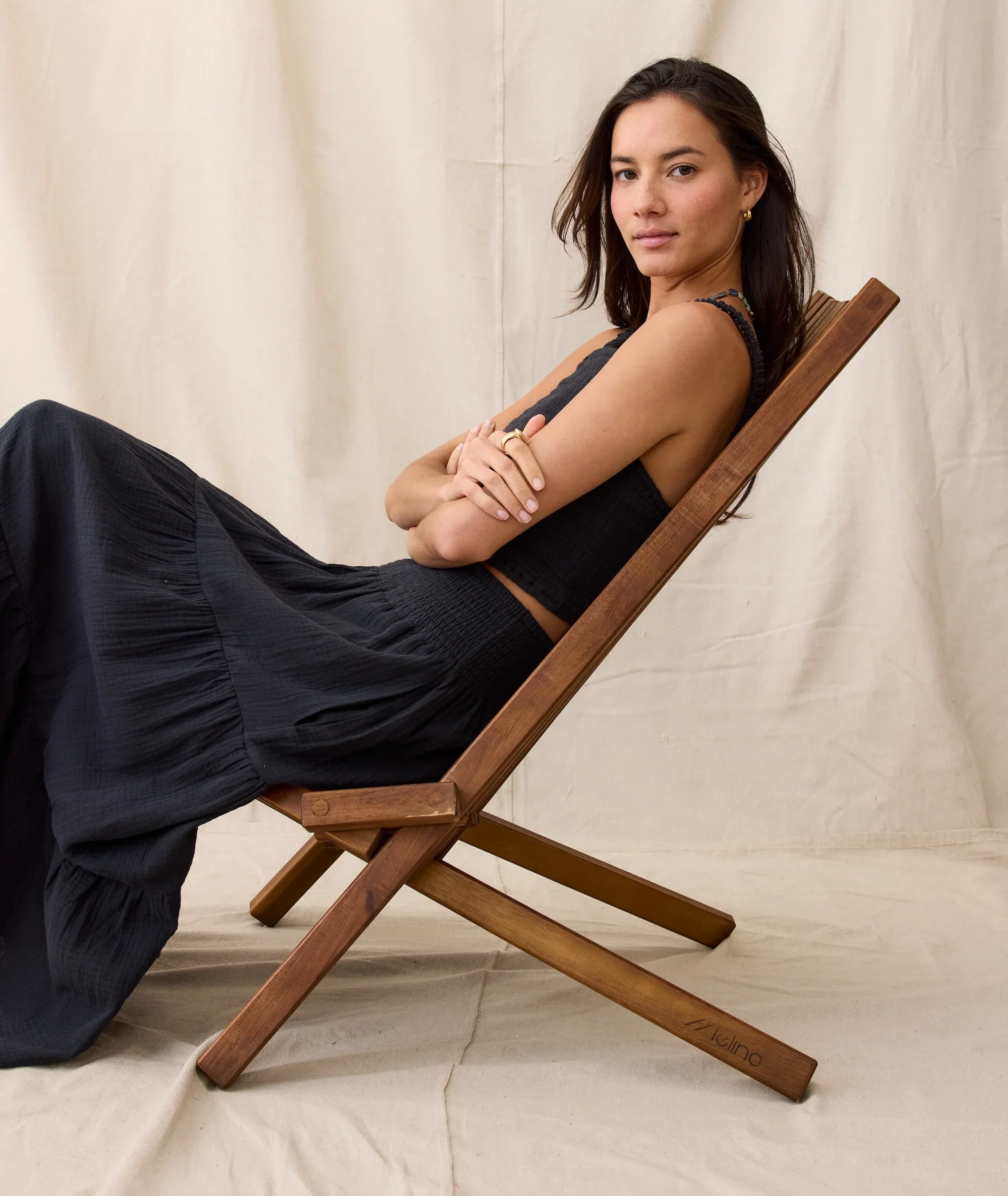 Marine Layer Womens Corinne Double Cloth Maxi Skirt - Image 3