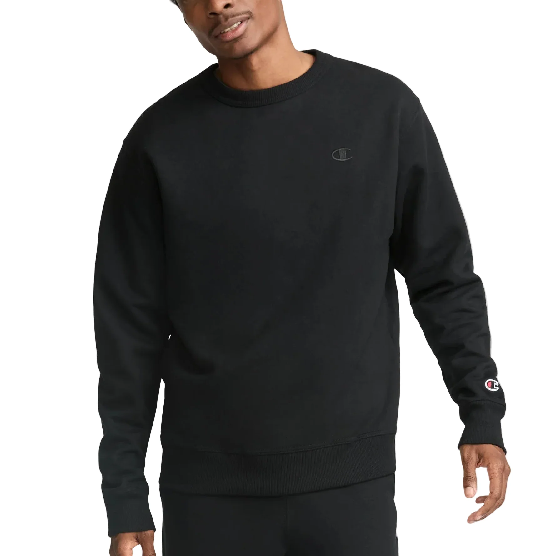 Champion Mens C Logo Powerblend Crewneck Sweatshirt