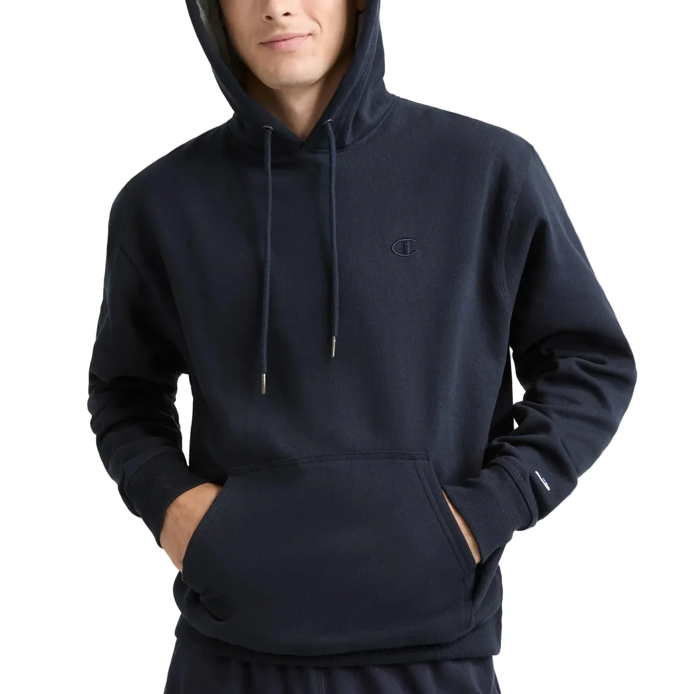 Champion Mens C Logo Powerblend Hoodie Sweatshirt - Image 3