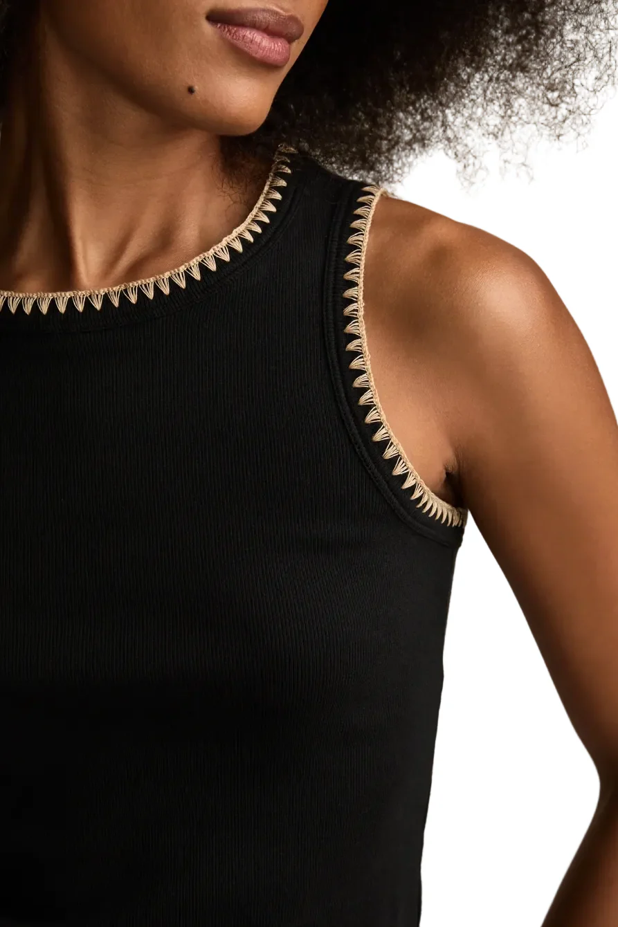 Lucky Brand Womens Crochet Trim Tank Top - Image 4