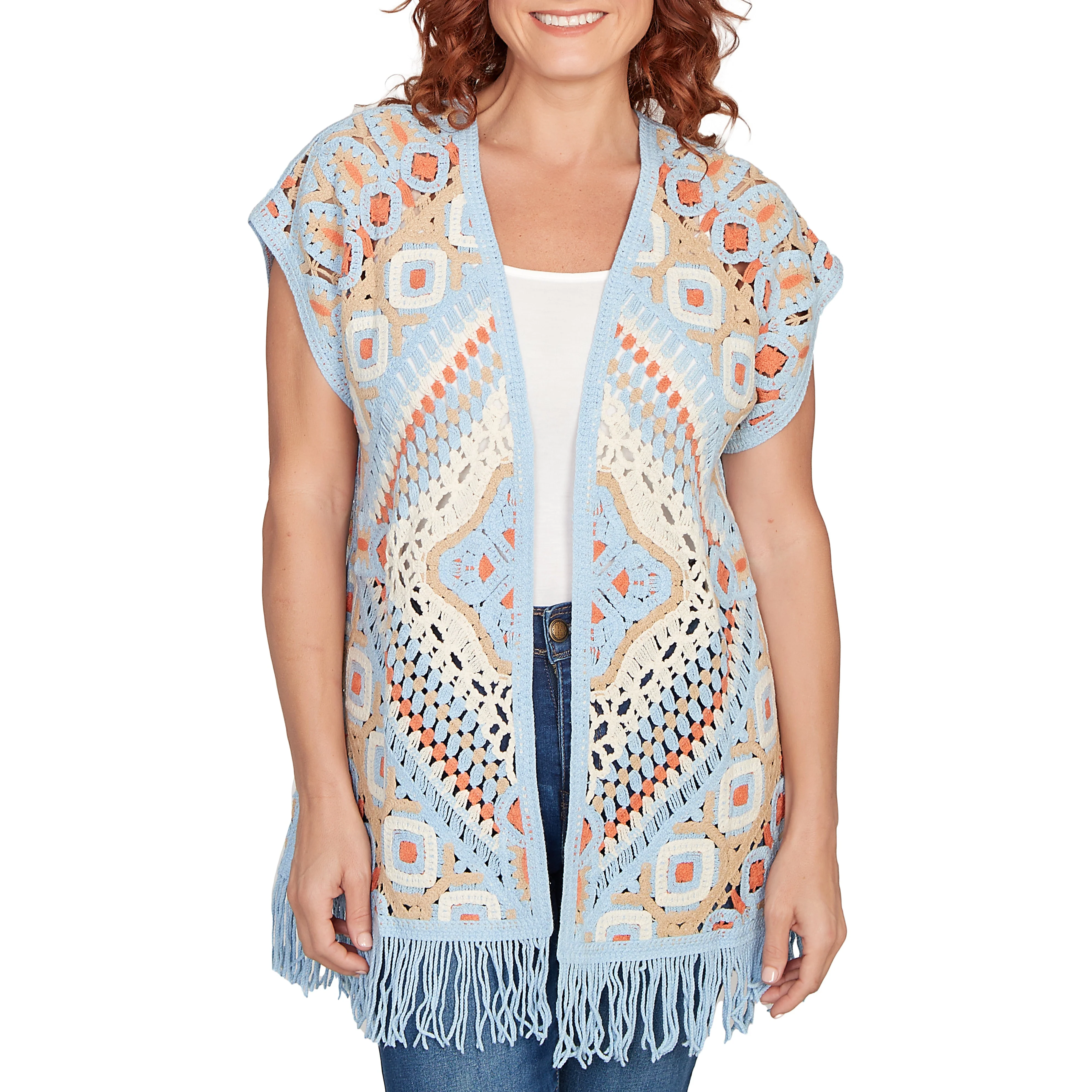 Ruby Rd. Womens Crochet Cardigan