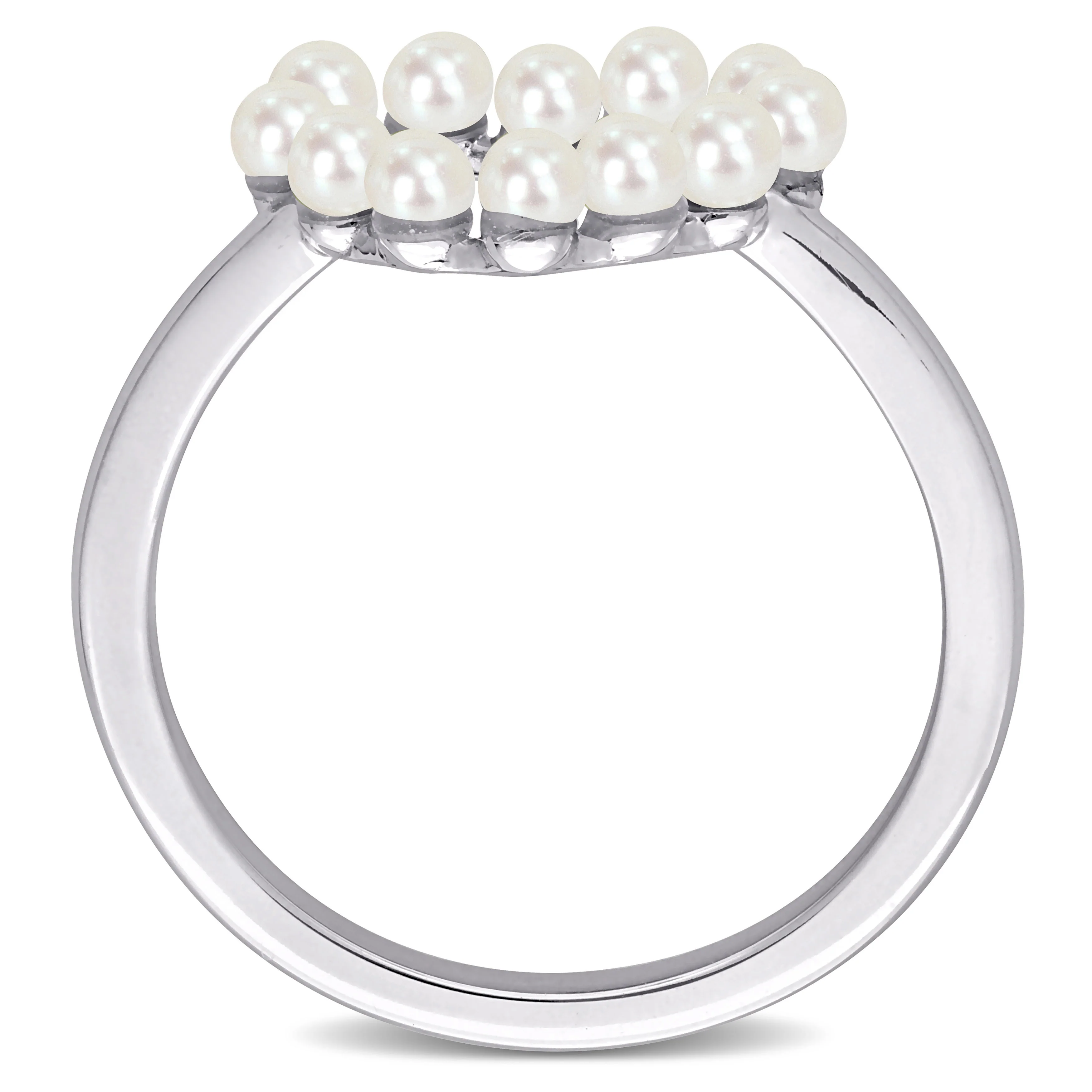 Sofia B Cultured Freshwater Pearl Heart Ring - Size 8 - Image 3