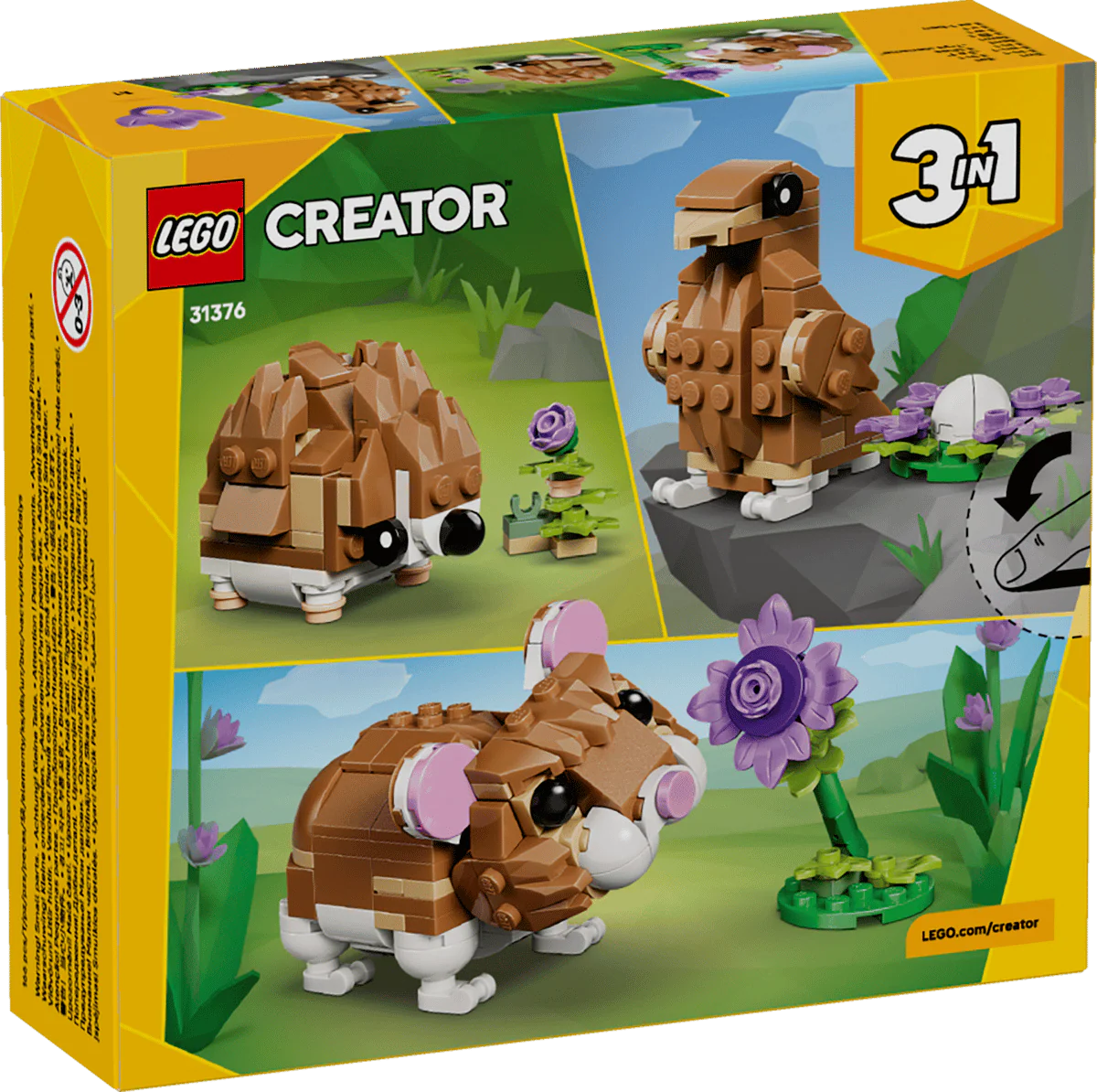 LEGO Creator 3-In-1 Cute Hamster With A Flower - Image 8