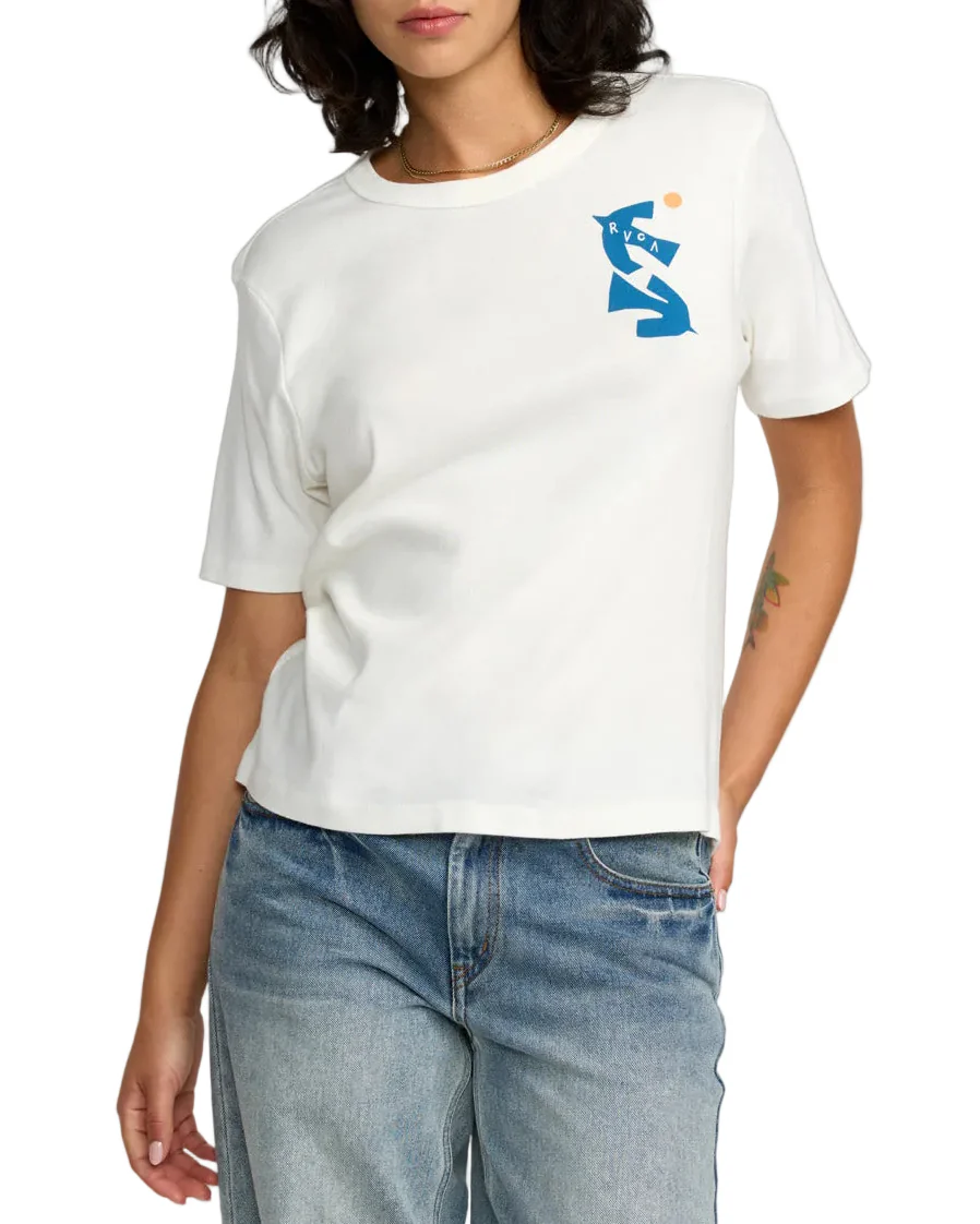 RVCA Womens Daily Short Sleeve T-Shirt - Image 2