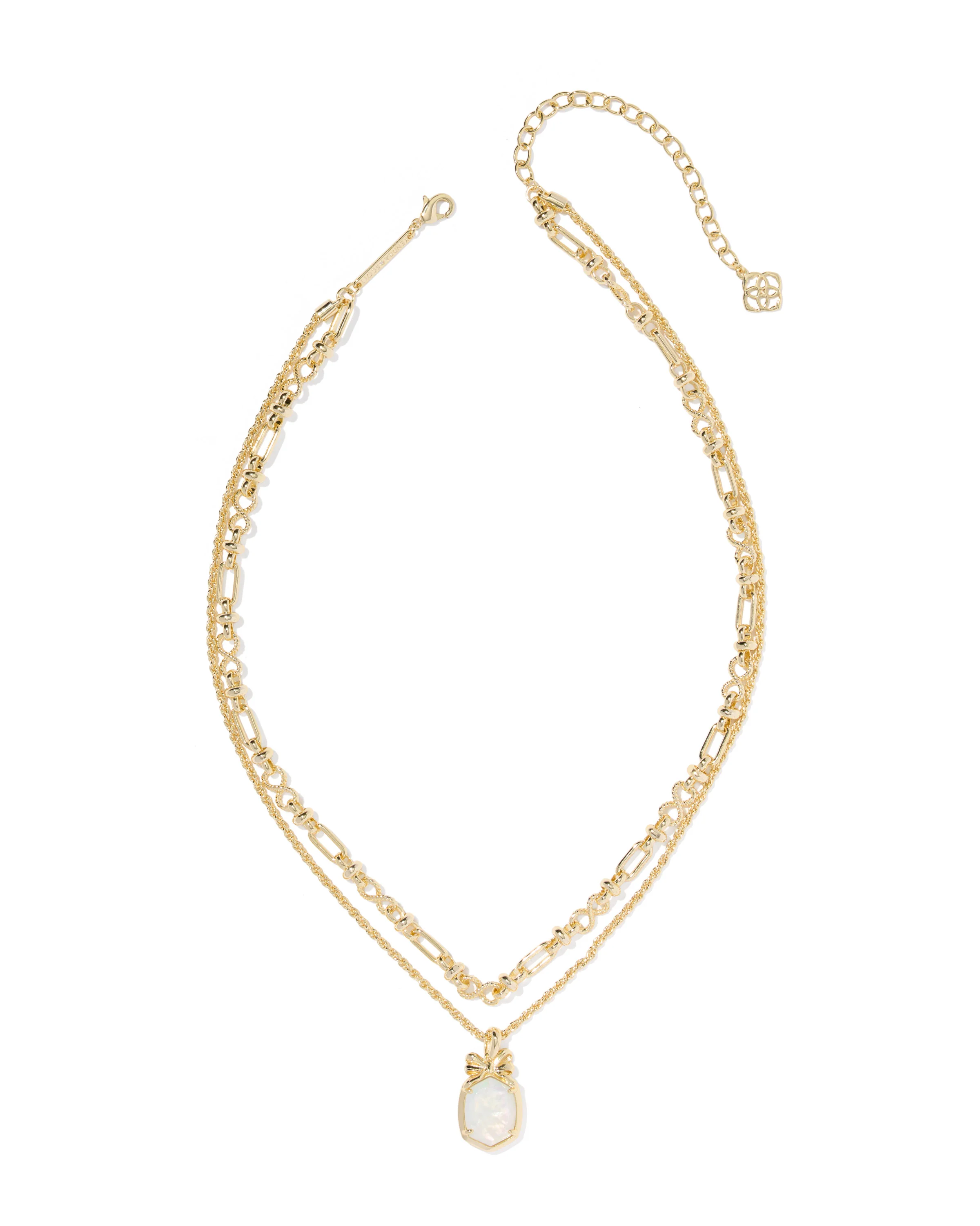 Kendra Scott Daphne Bow Gold Multi Strand Necklace - Image 2