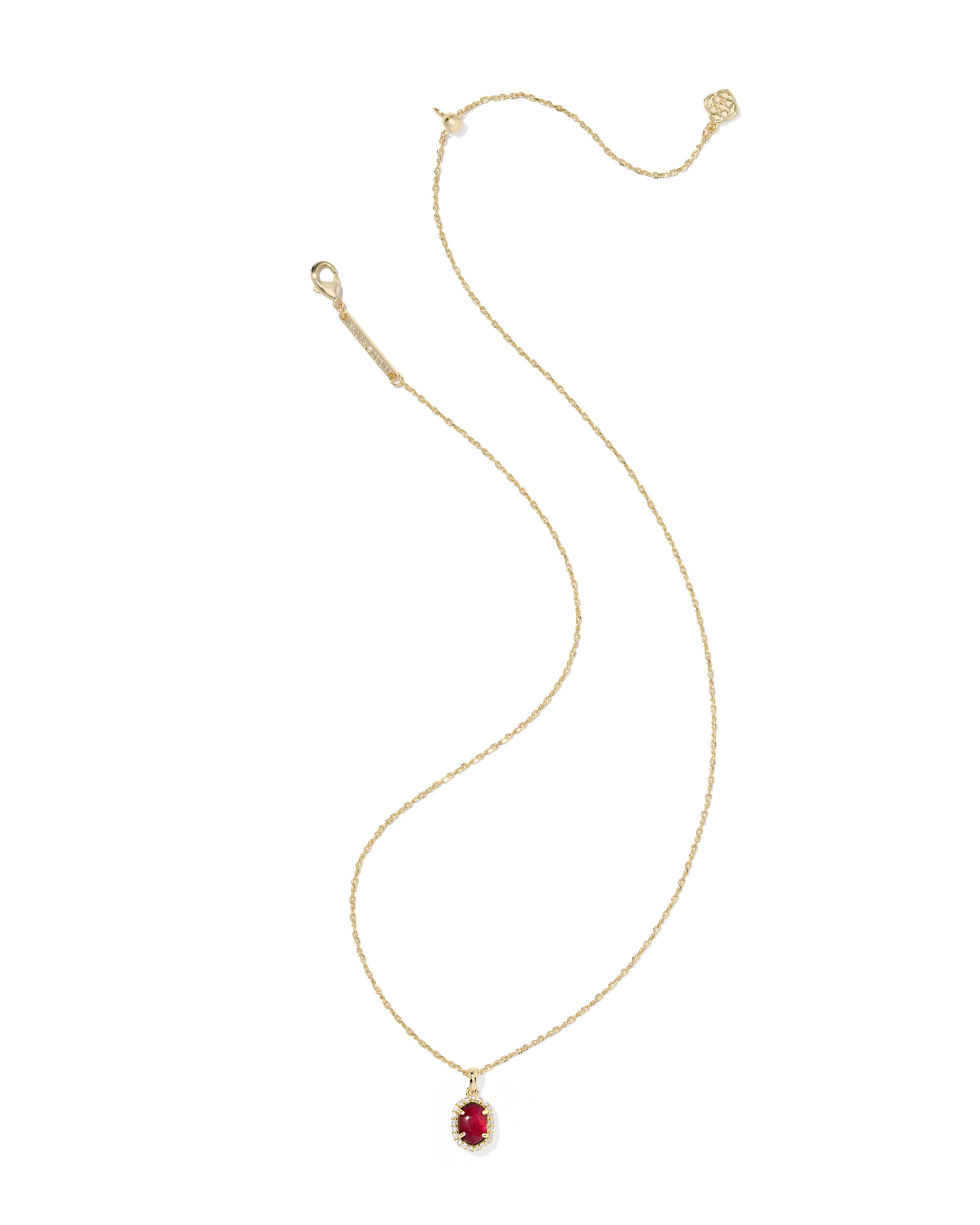 Kendra Scott Daphne Gold Crystal Frame Short Pendant Necklace - Image 2