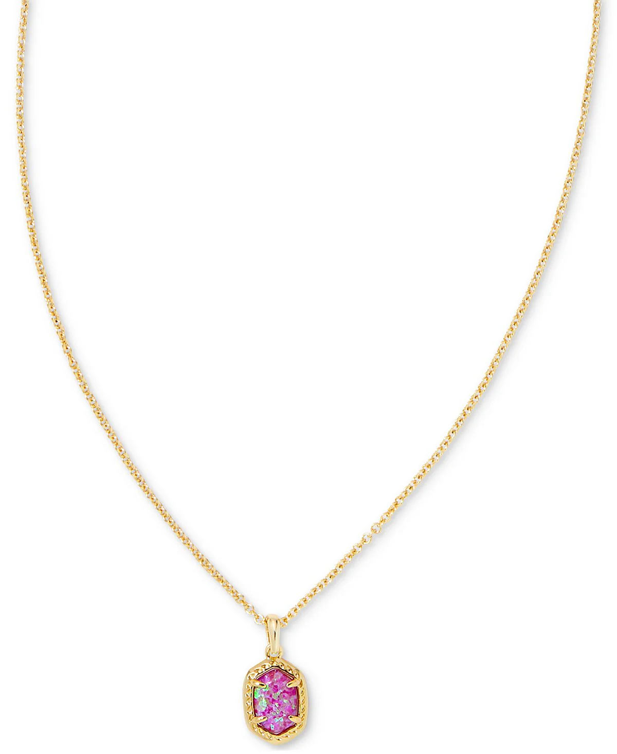 Kendra Scott Daphne Framed Pink Short Pendant Necklace