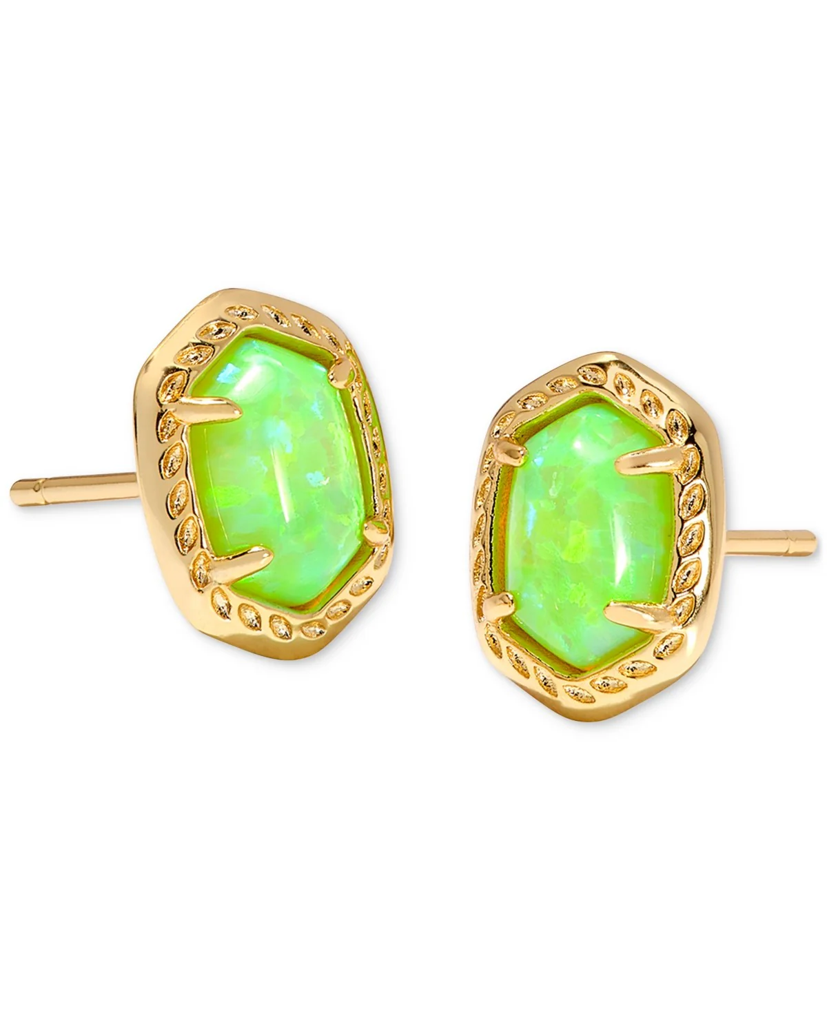 Kendra Scott Daphne Framed Green Stud Earrings