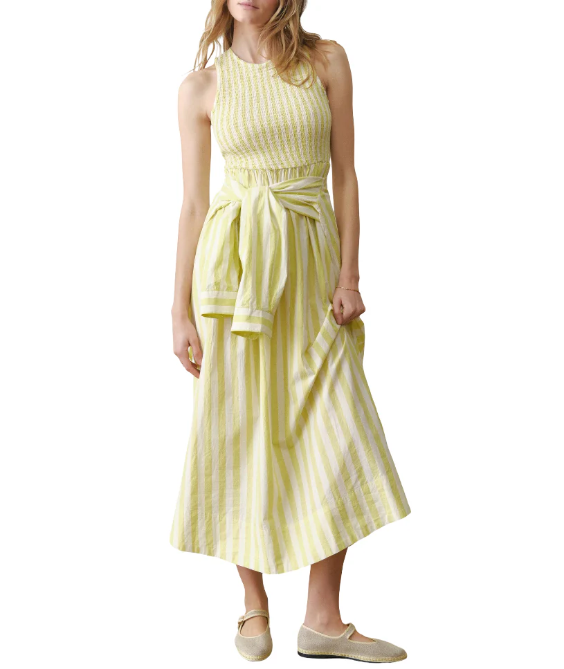 Marine Layer Womens Darcy Poplin Smocked Dress - Image 2