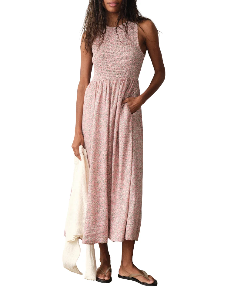 Marine Layer Womens Darcy Poplin Smocked Dress - Image 2