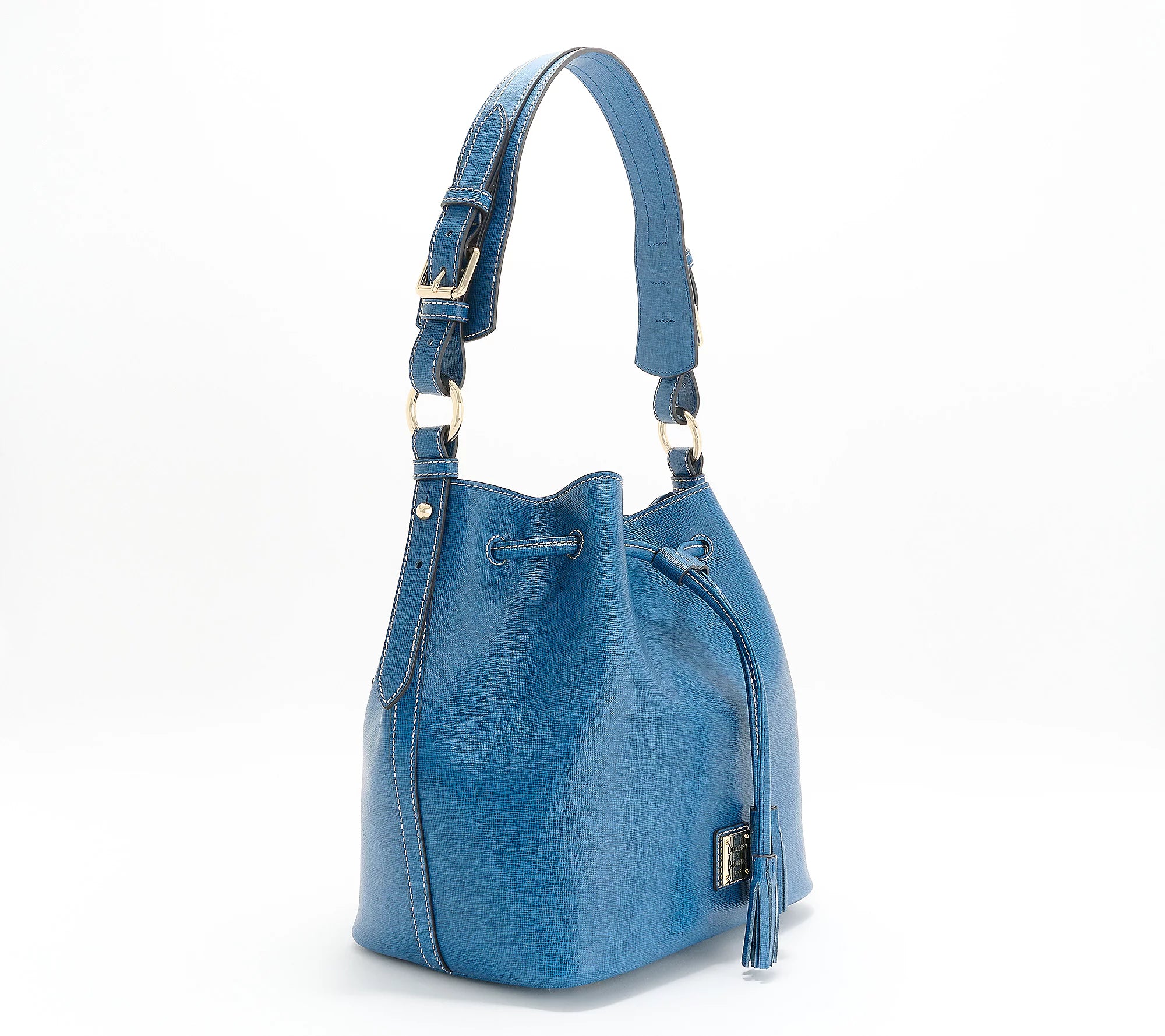 Dooney & Bourke Saffiano Drawstring Bucket Handbag - Image 2