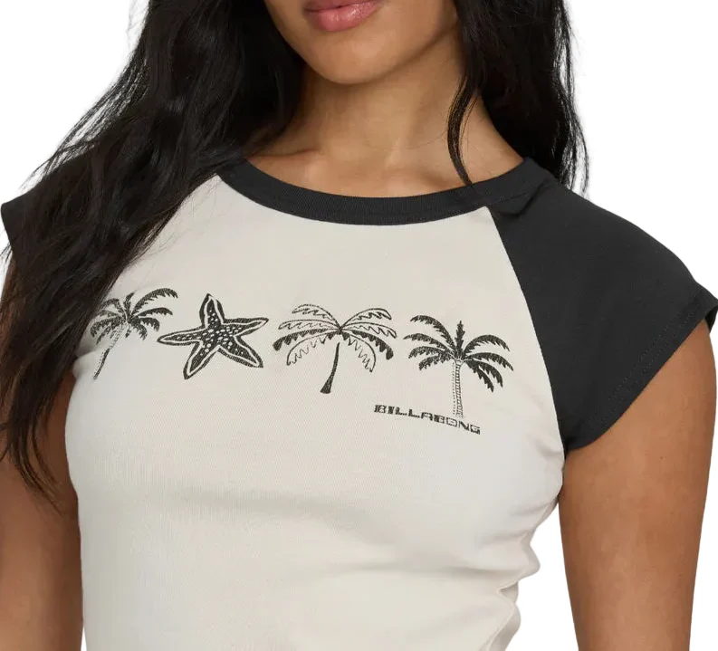 Billabong Womens Des Tropic Short Sleeve Raglan Top - Image 2