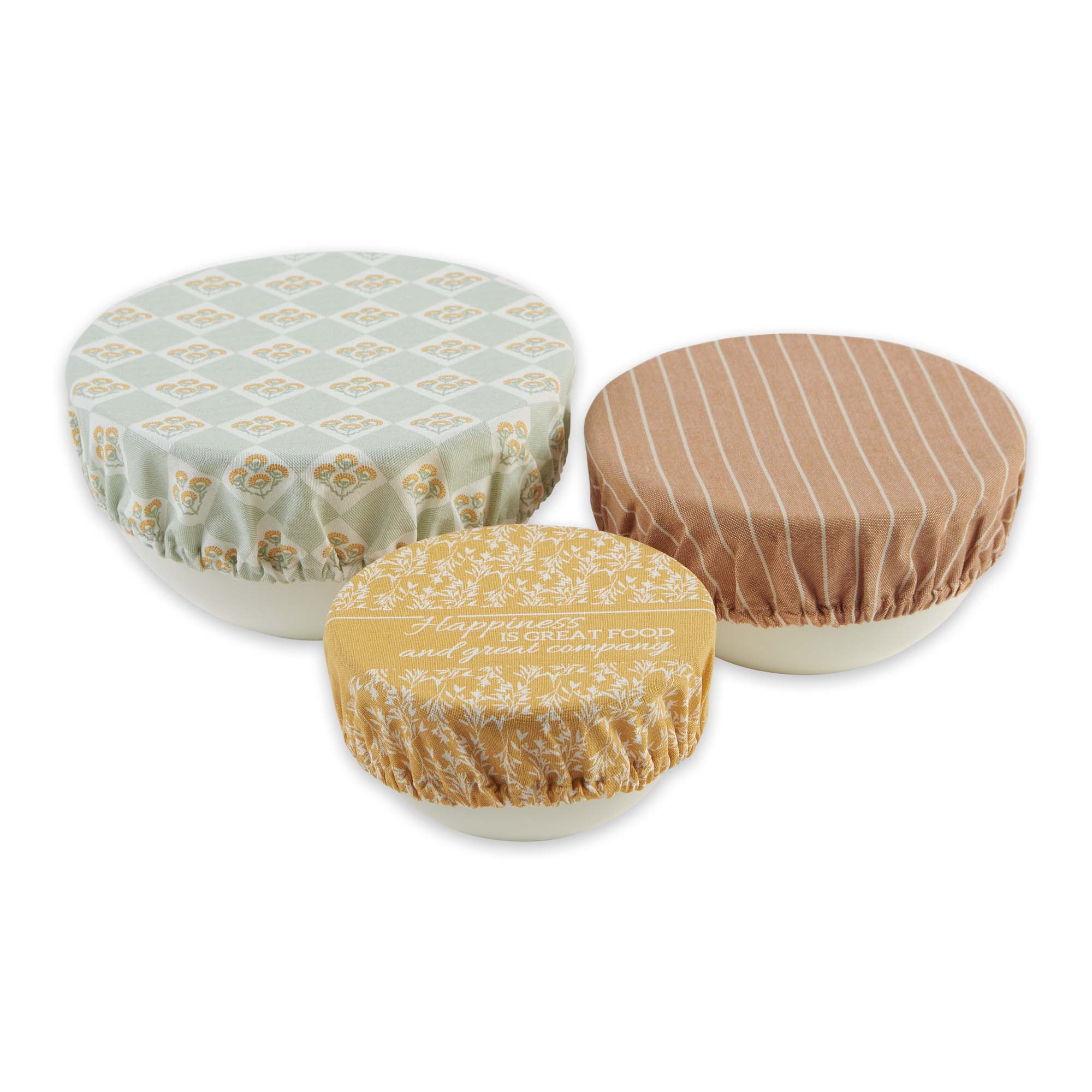 Design Imports Comfort Food Reusable Dish Covers - Set of 3