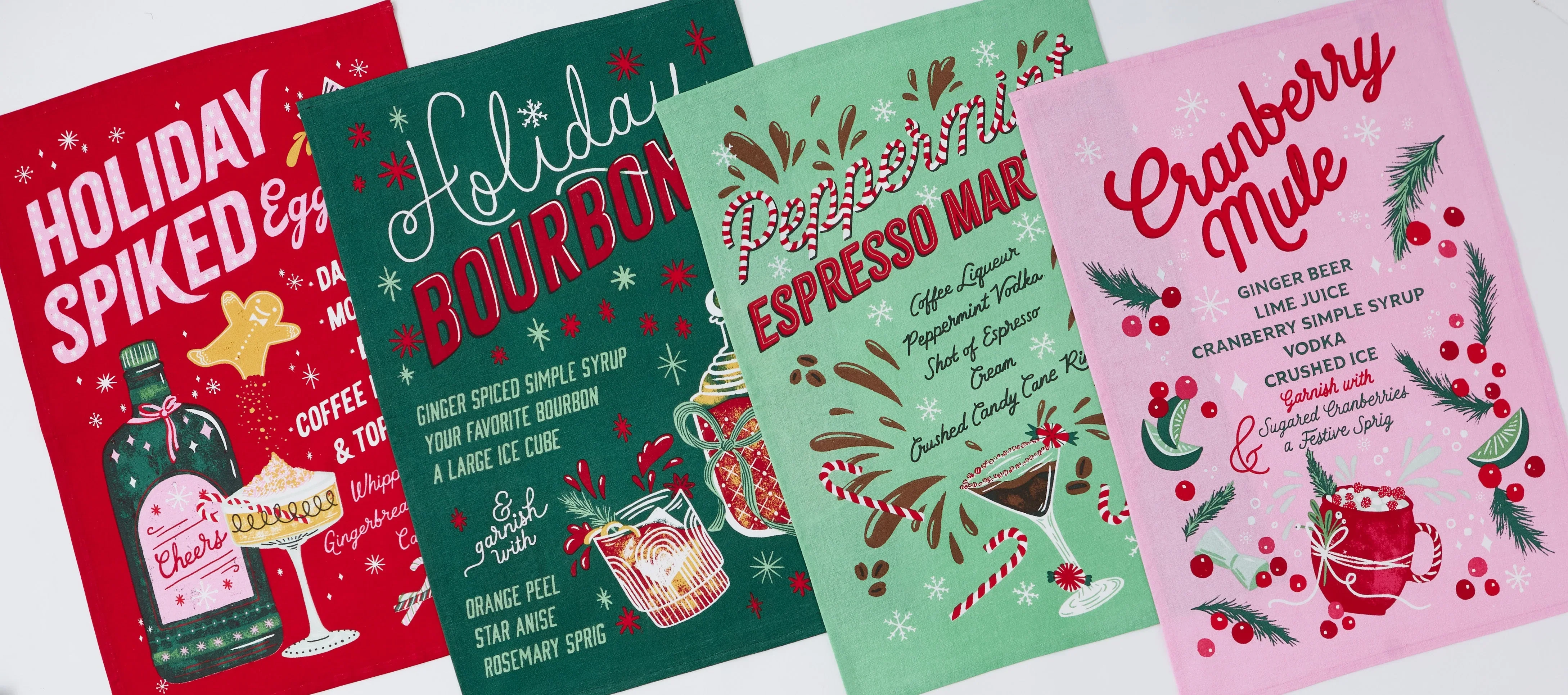 Design Imports Holiday Bourbon Printed Floursack Dishtowel - Image 3