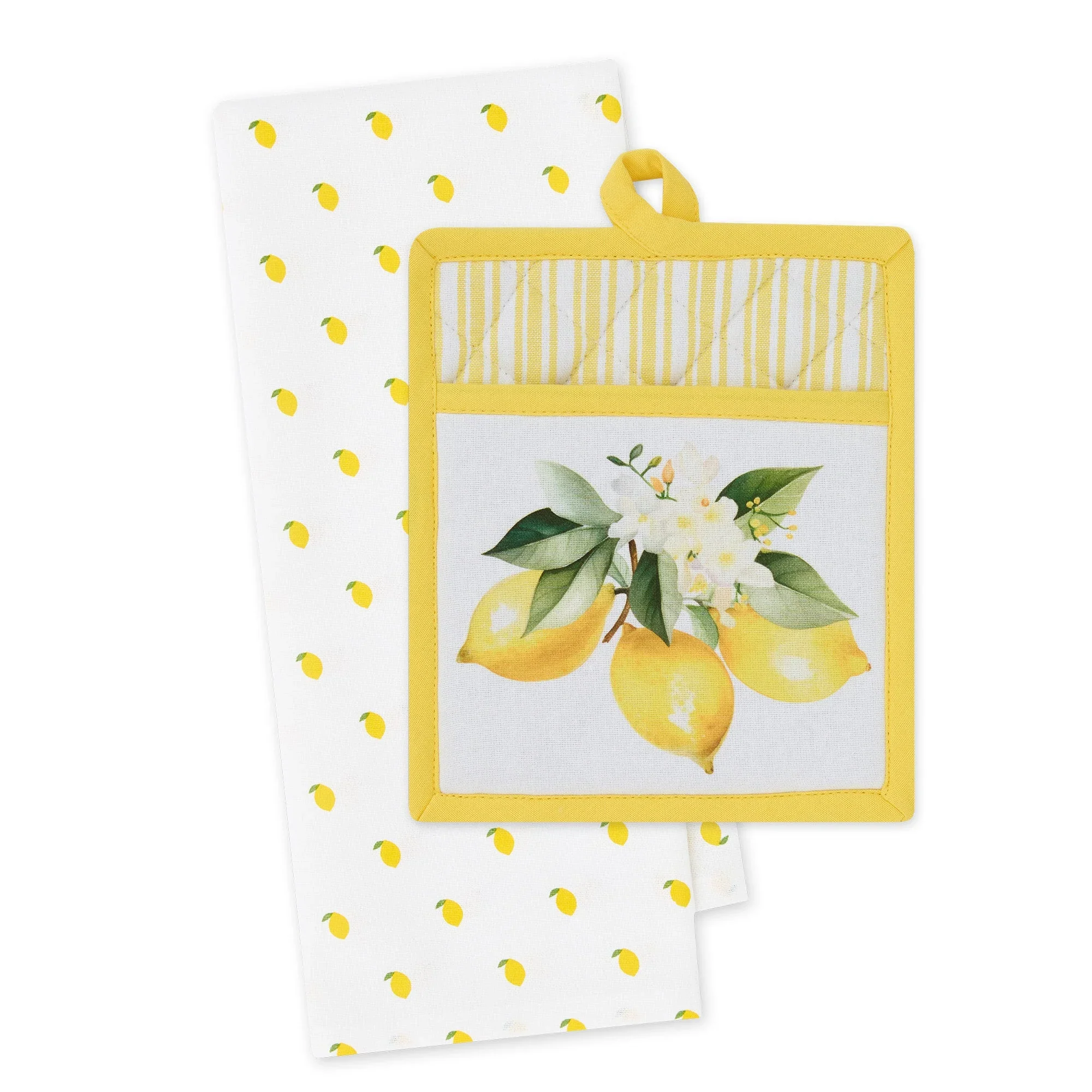 Design Imports Lemon Bouquet Potholder Gift Set