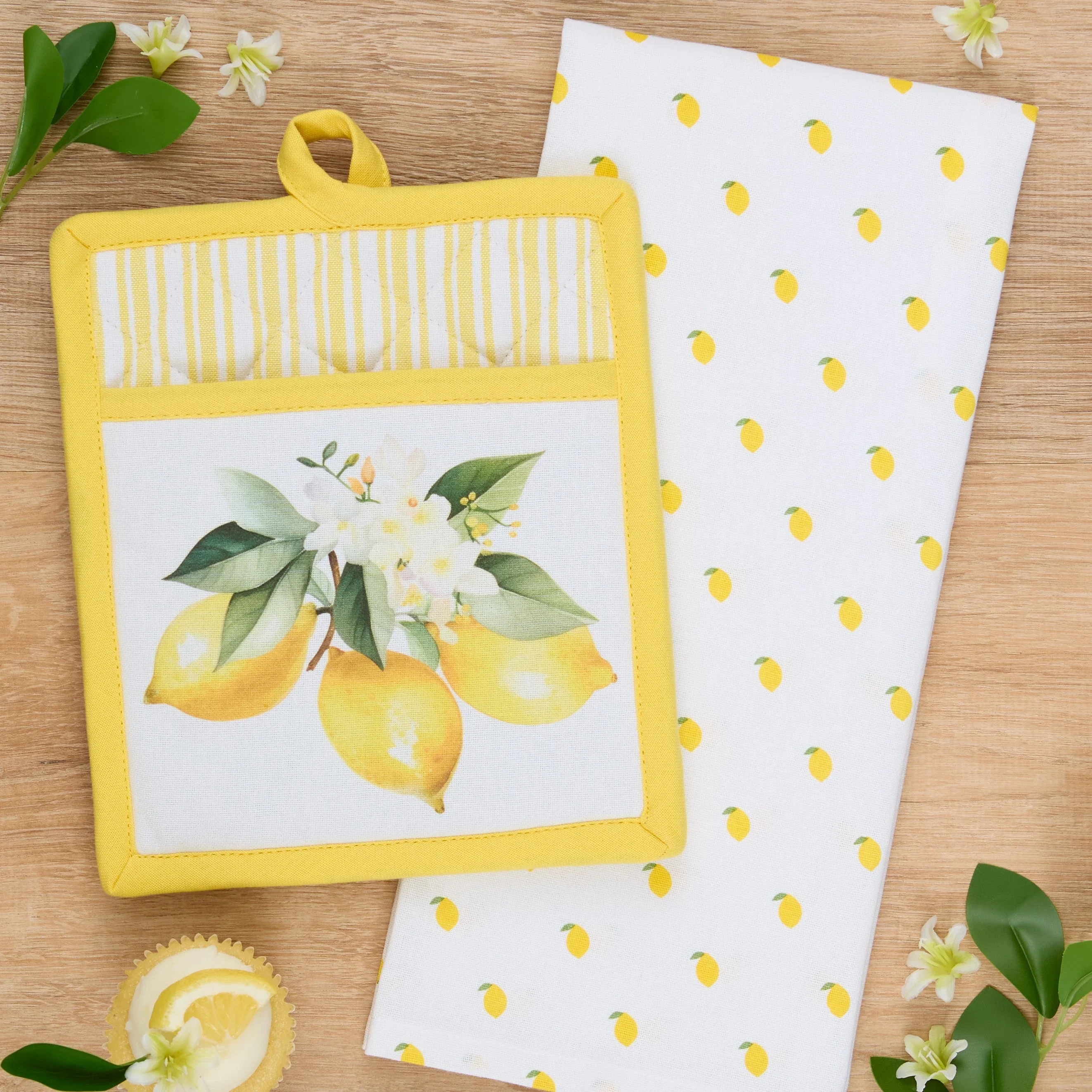 Design Imports Lemon Bouquet Potholder Gift Set - Image 6