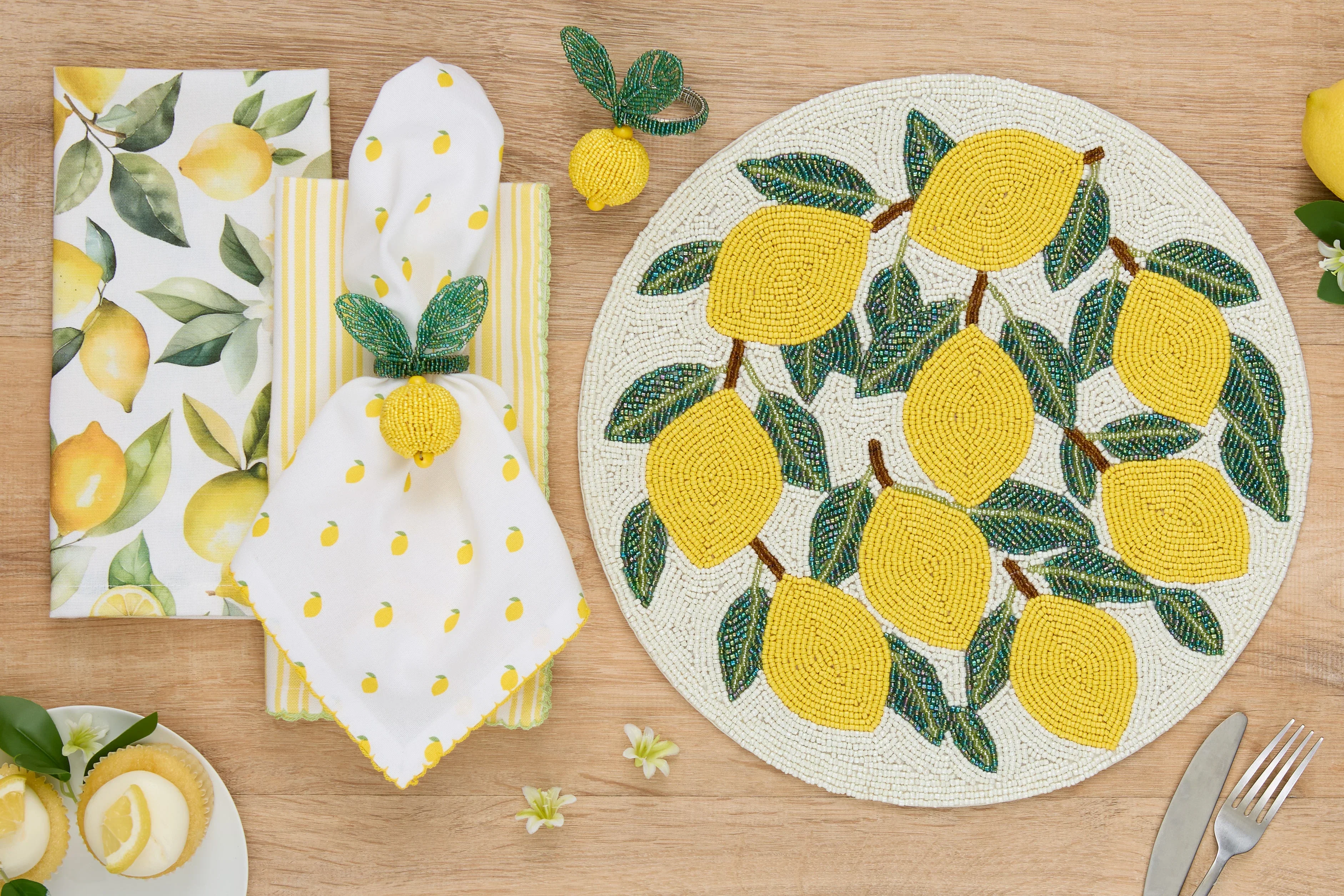 Design Imports Lemons Beaded Centerpiece - Image 3