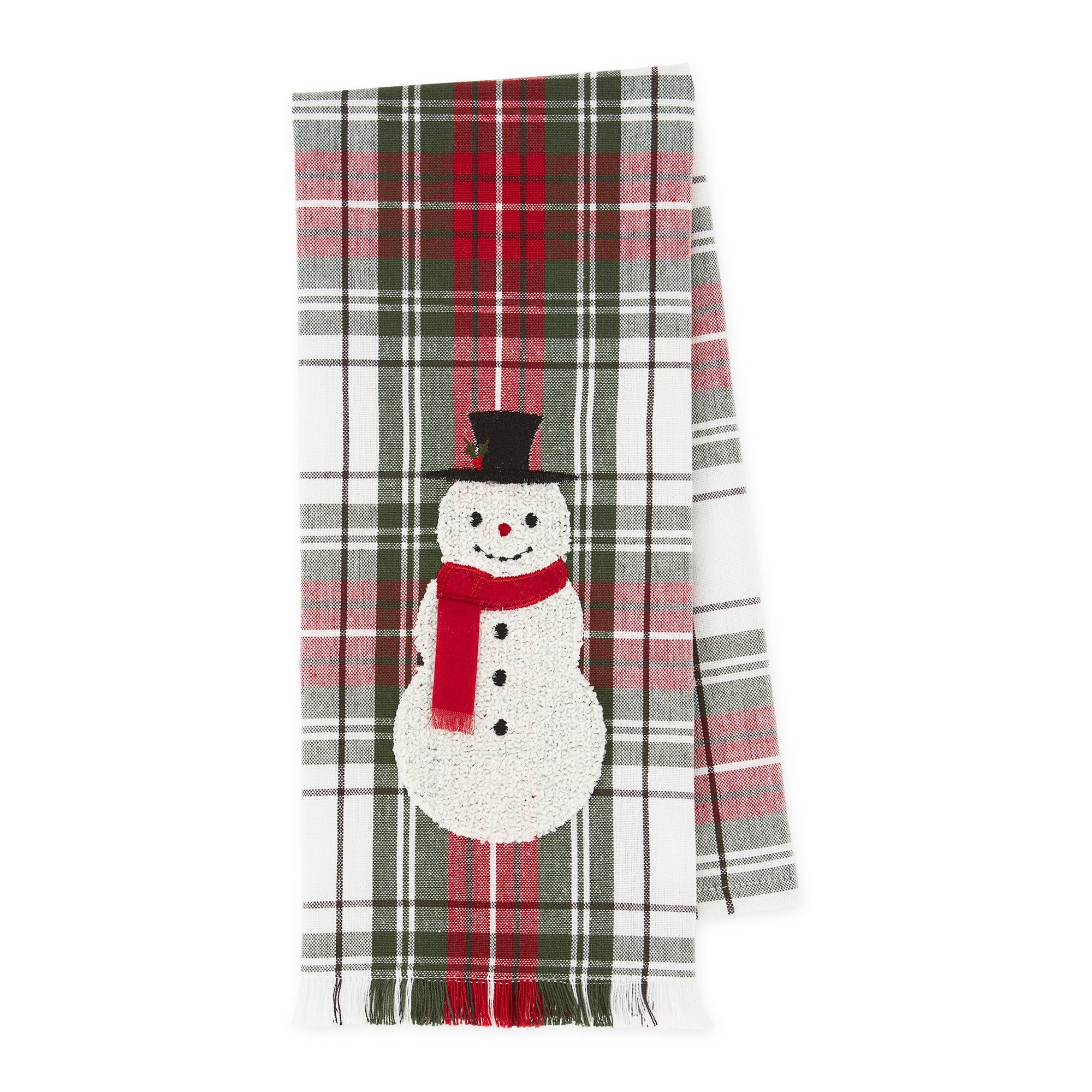 Design Imports Snowman Embellished Dishtowel