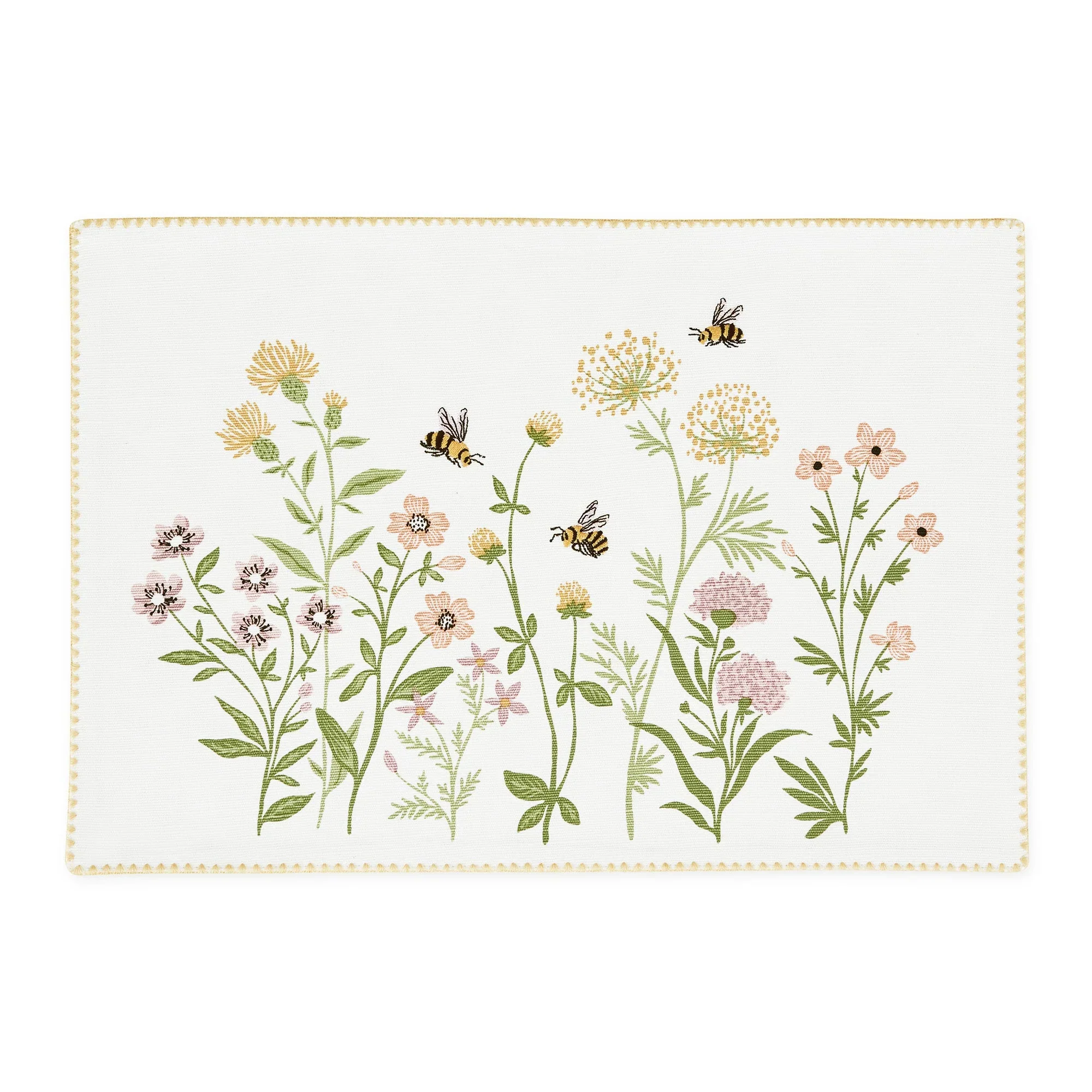 Design Imports Spring Wildflowers Embellished Placemat