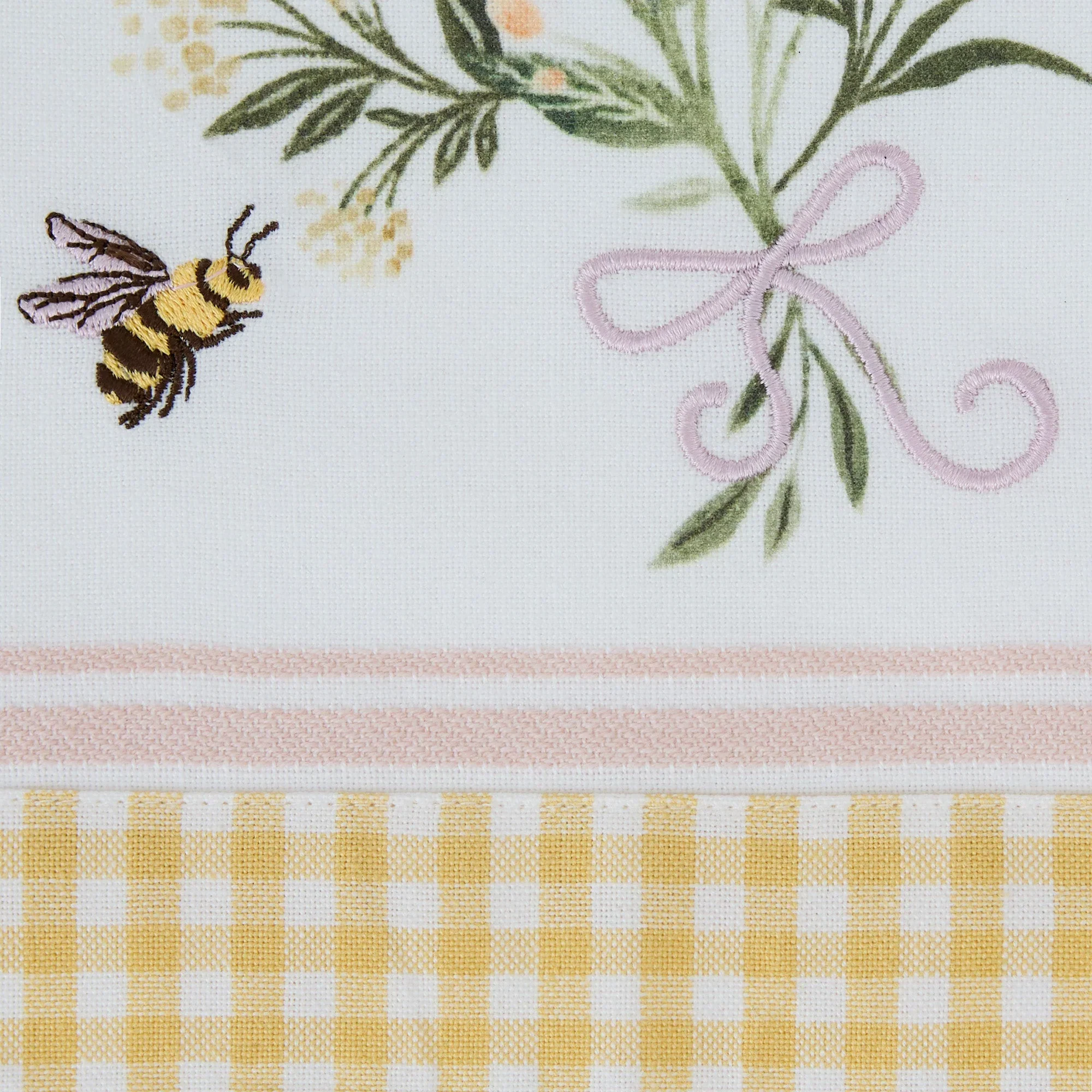 Design Imports Sweet Bee Bouquet Embellished Dishtowel - Image 2