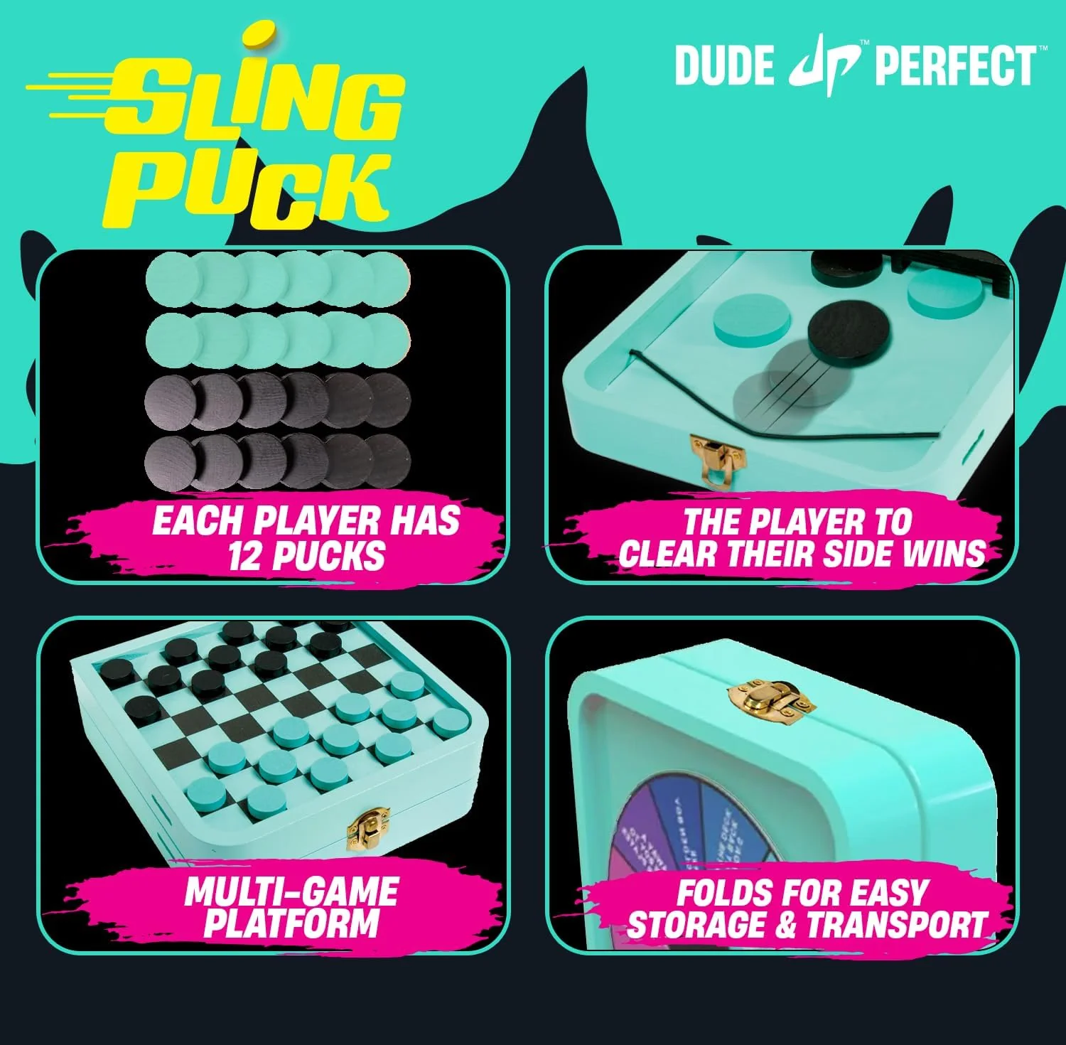 Dude Perfect Sling Puck Foldable Board Set - Image 3