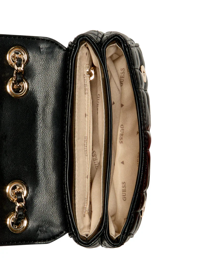 GUESS Edita Mini Convertible Flap Crossbody Handbag - Image 4