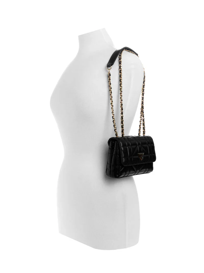 GUESS Edita Mini Convertible Flap Crossbody Handbag - Image 5
