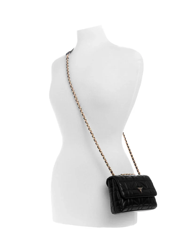 GUESS Edita Mini Convertible Flap Crossbody Handbag - Image 6