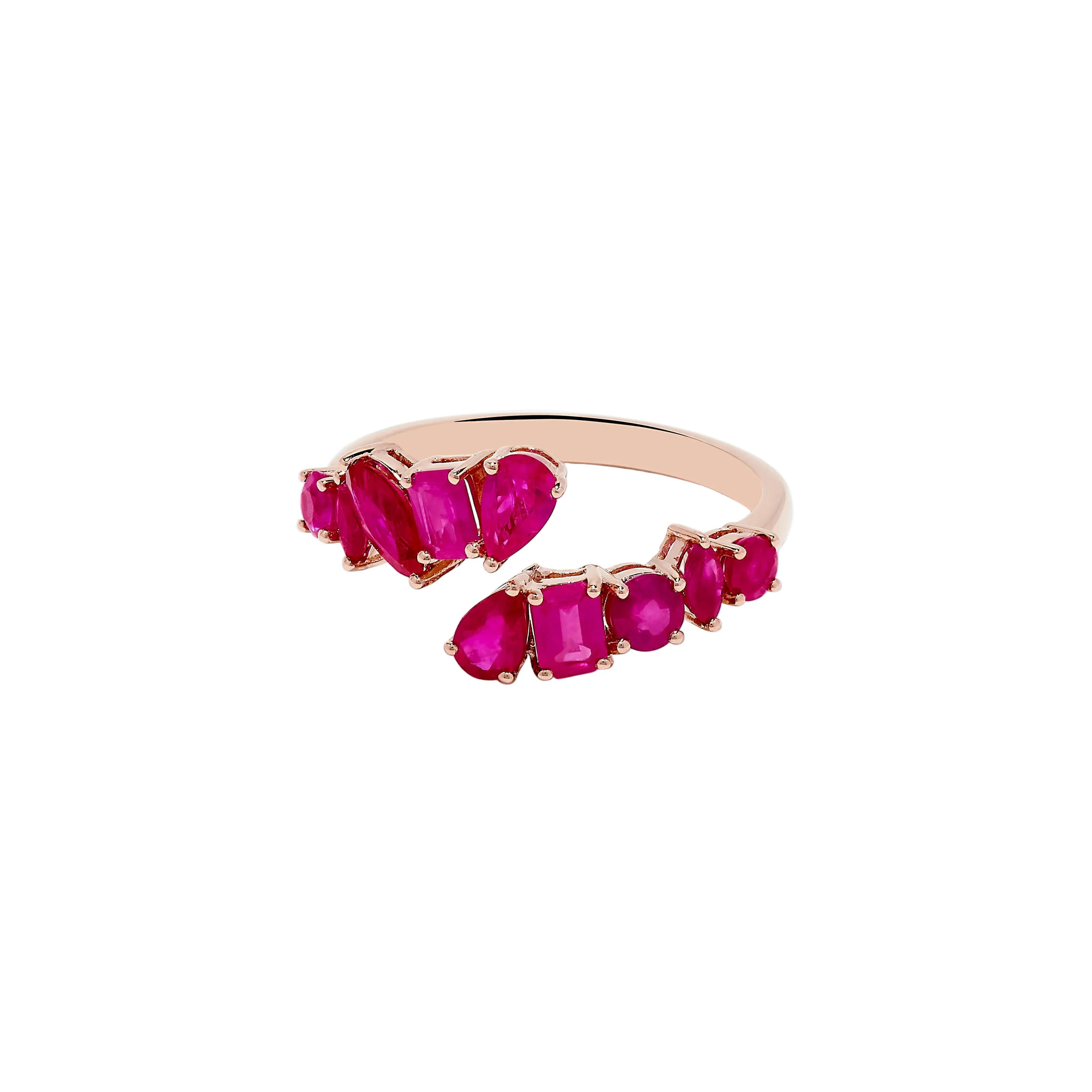 Effy Ruby Royale 14K Rose Gold Ruby Bypass Ring - Size 7 - Image 3
