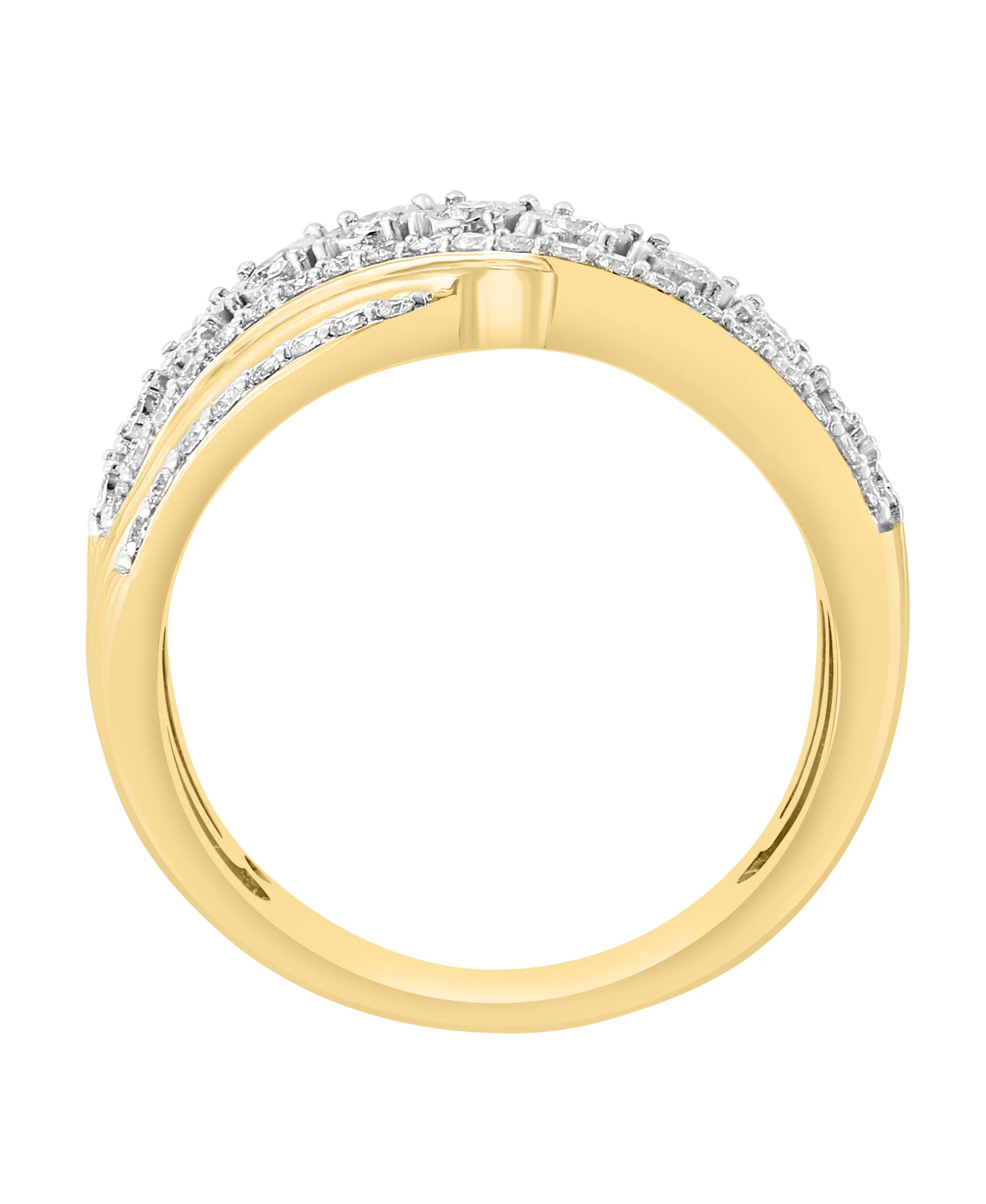 Effy 14K Two-Tone Gold Diamond Swirl Ring - Size 7 - Image 2