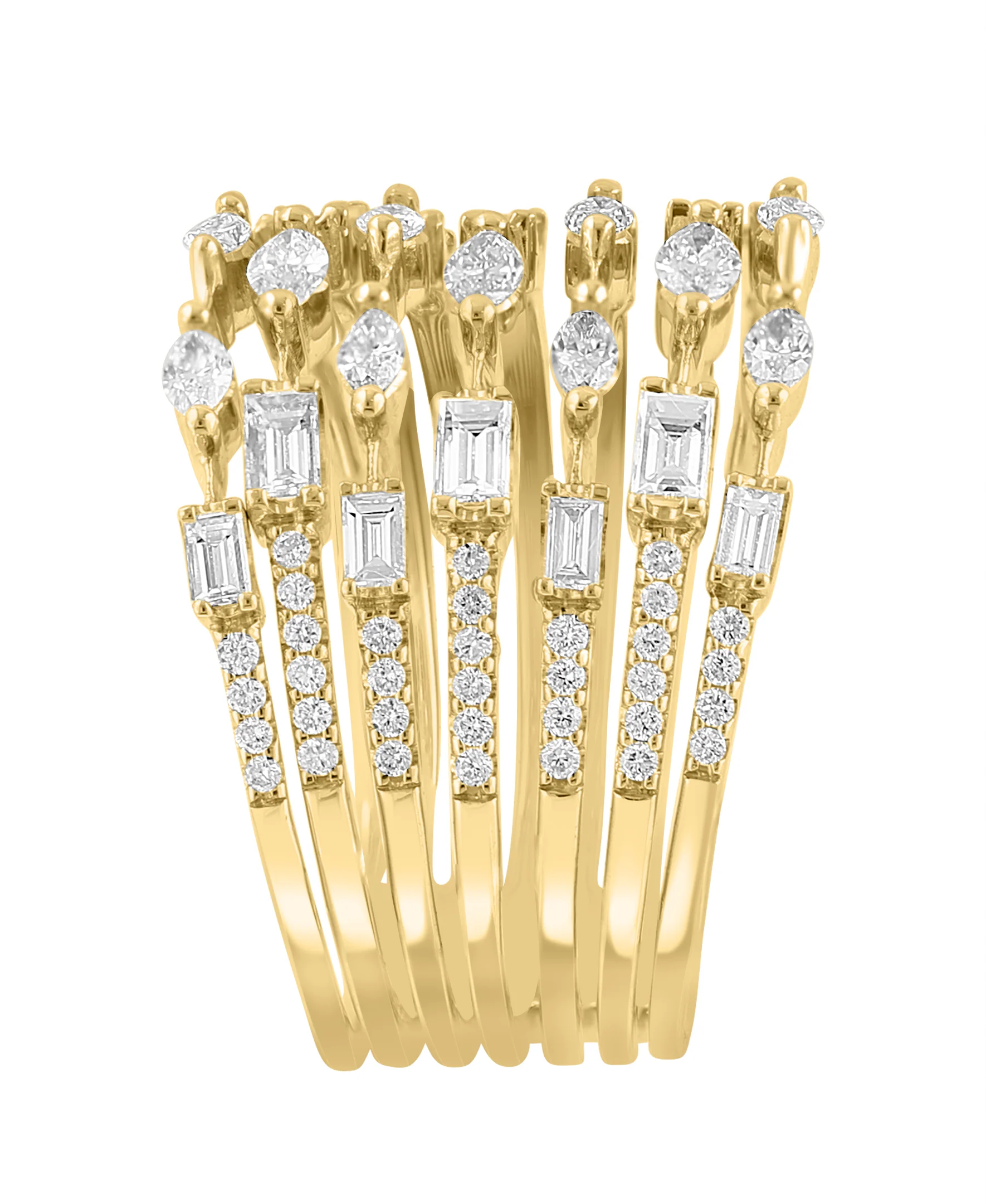 Effy 14K Yellow Gold Diamond Ring - Size 7 - Image 3