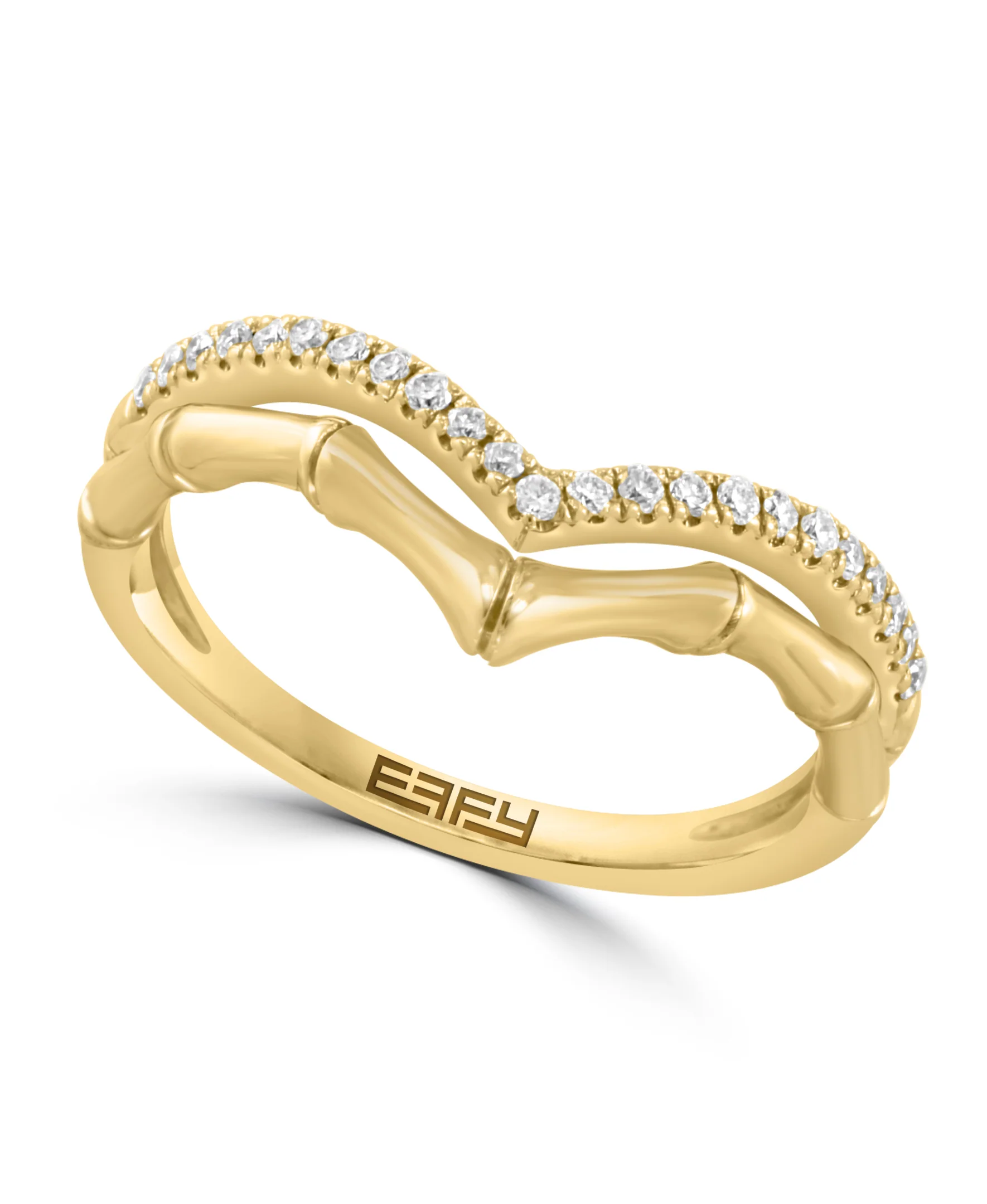 Effy D'oro 14K Yellow Gold Diamond Ring - Size 7 - Image 3