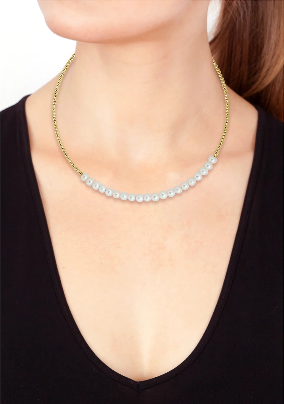 Effy 14K Yellow Gold Cultured Fresh Water Pearl Station Necklace - Image 3