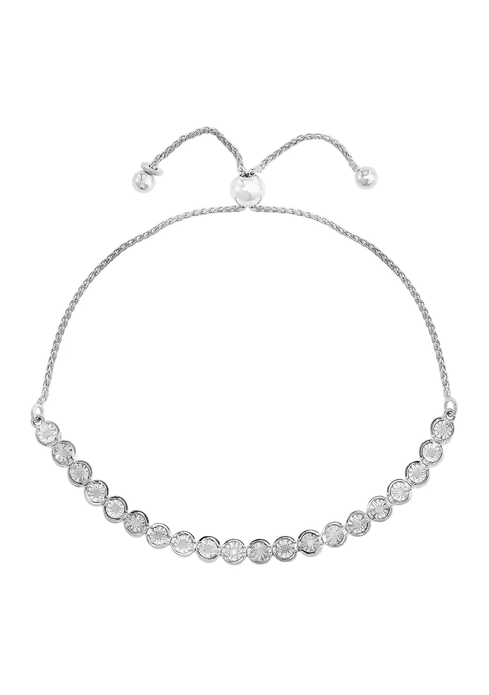 Effy 925 Sterling Silver Diamond Bolo Bracelet - Image 2