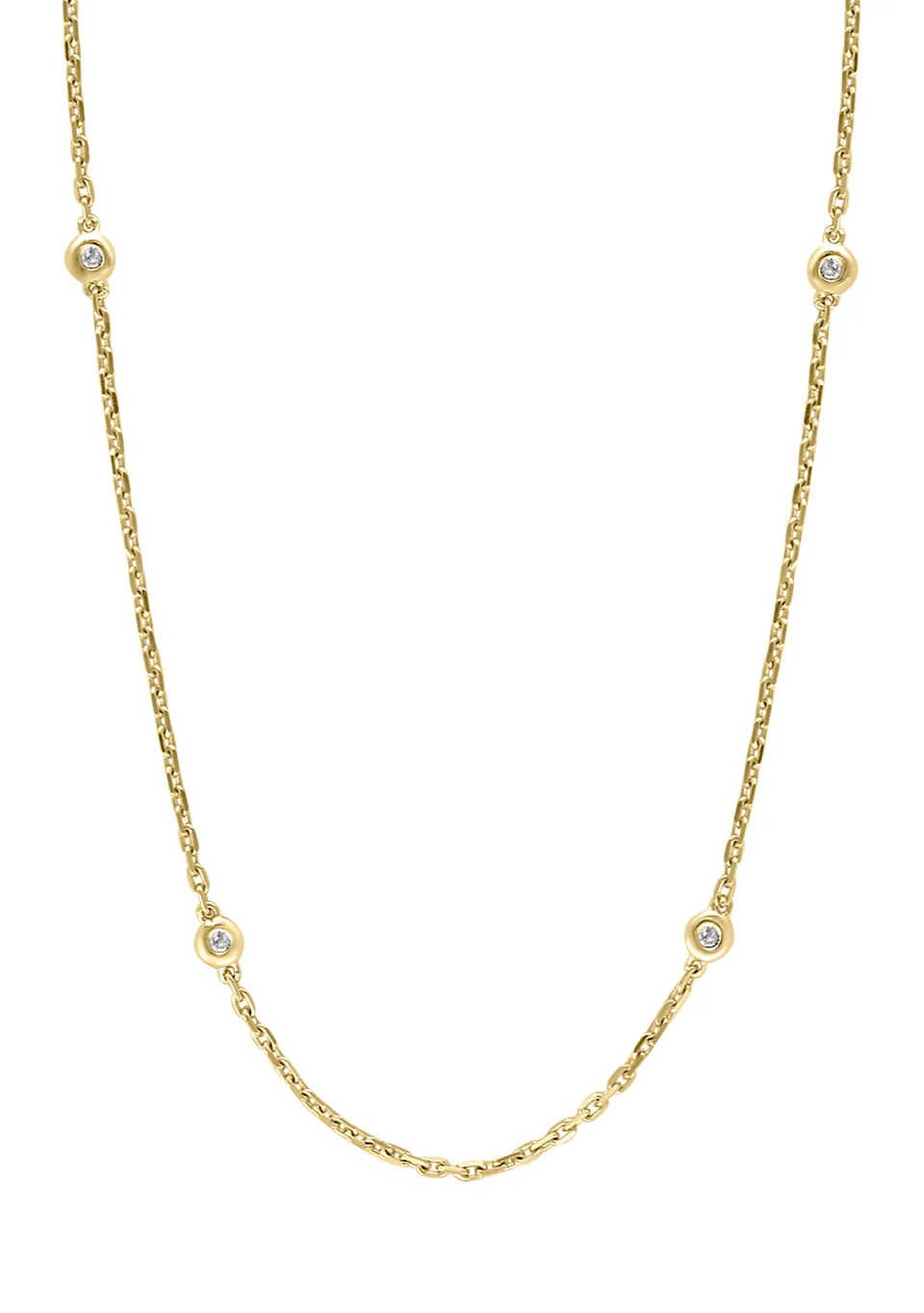 Effy 925 Sterling Silver & 14K Yellow Gold Diamond Necklace - Image 2
