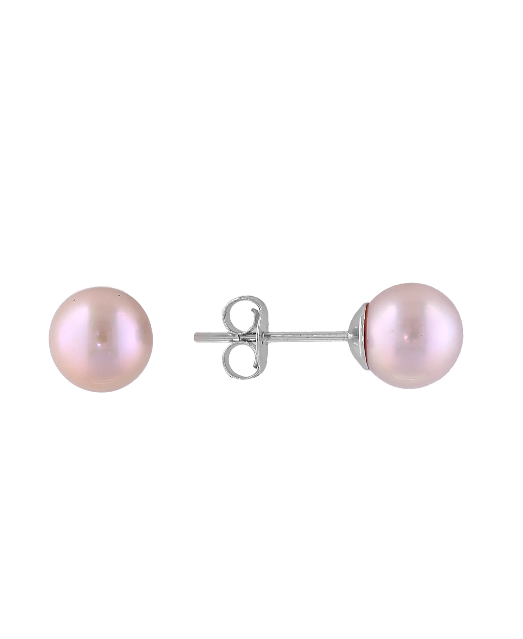 Effy 925 Sterling Silver Fresh Water Pink Pearl Earrings - Image 2