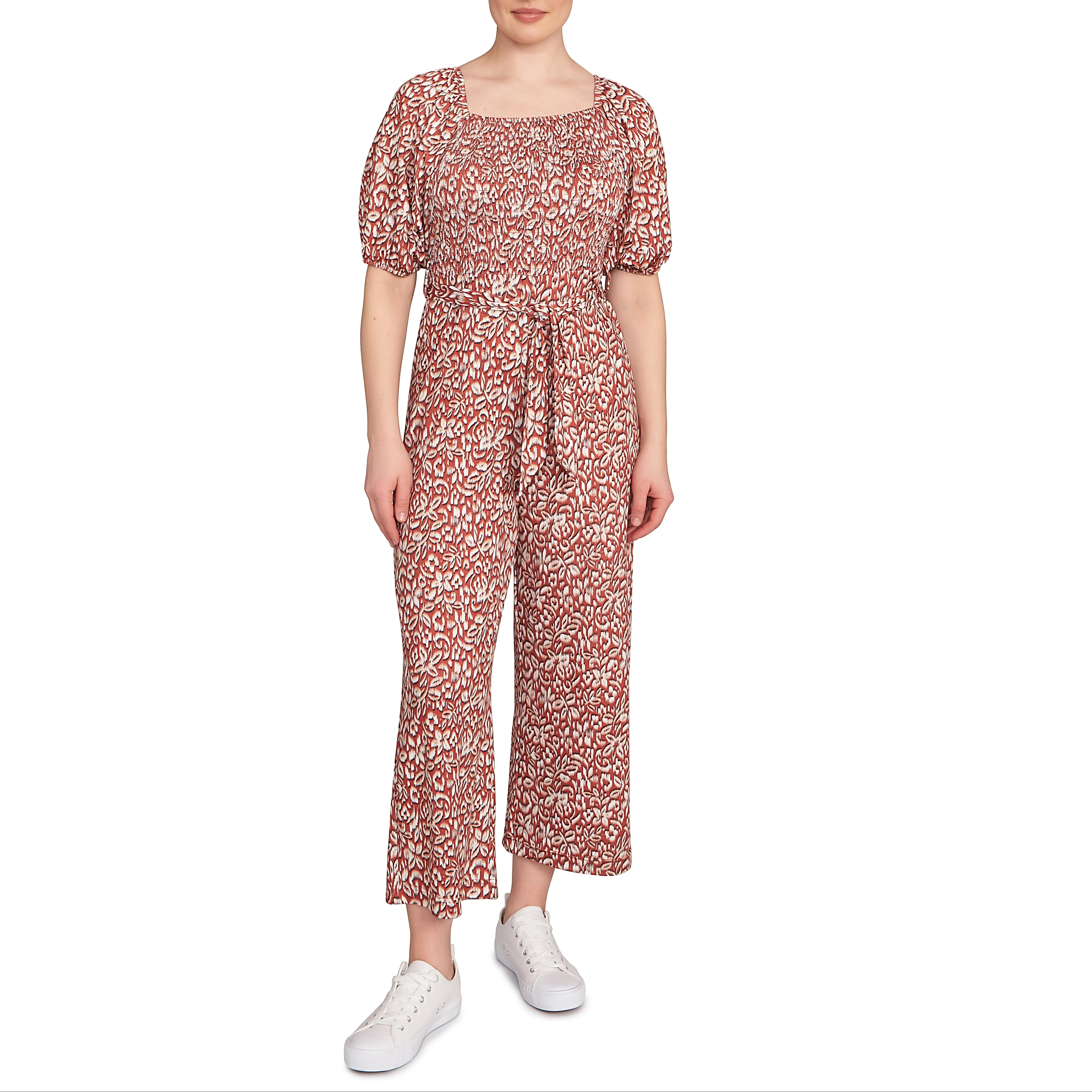 Skye's The Limit Womens Printed Elbow Sleeve Jumpsuit - Image 3