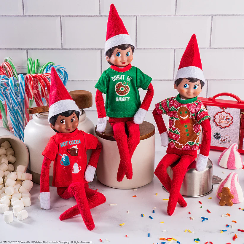 The Elf on the Shelf Claus Couture Collection Festive Fun T-Shirt - Set of 3 - Image 2
