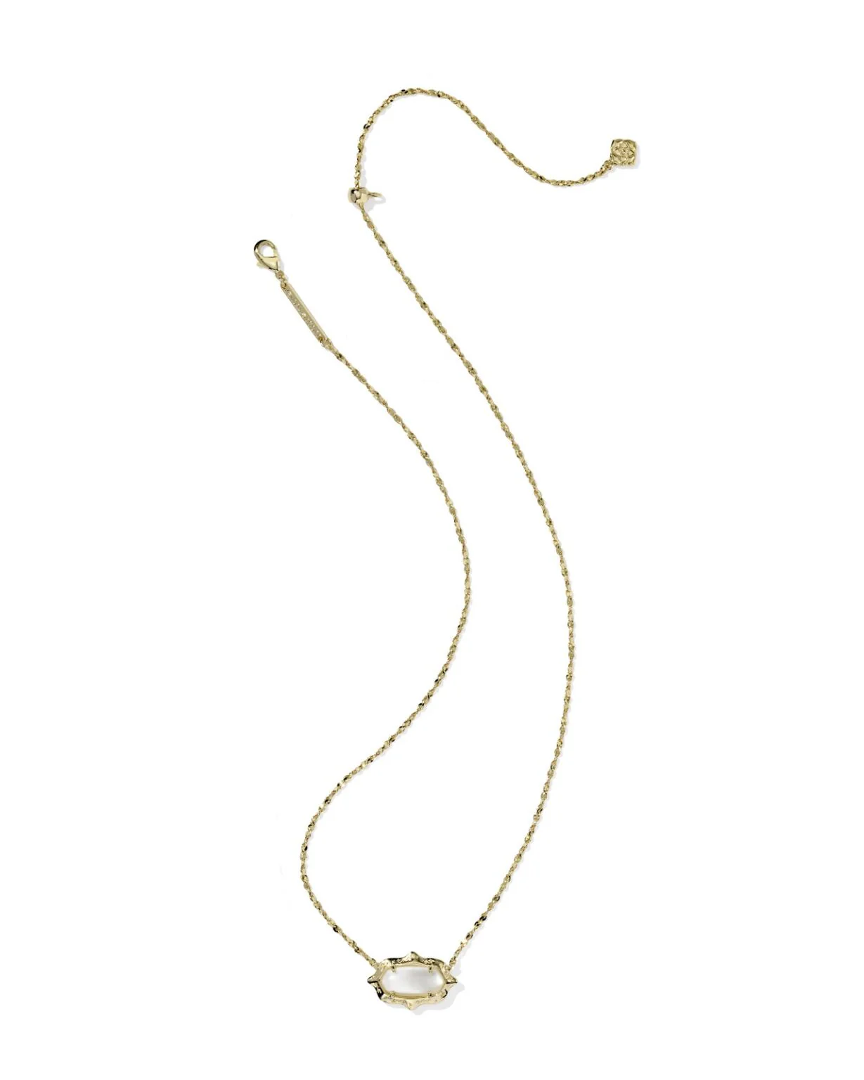 Kendra Scott Elisa Gold Scallop Frame Short Pendant Necklace - Natural Mother Of Pearl - Image 2
