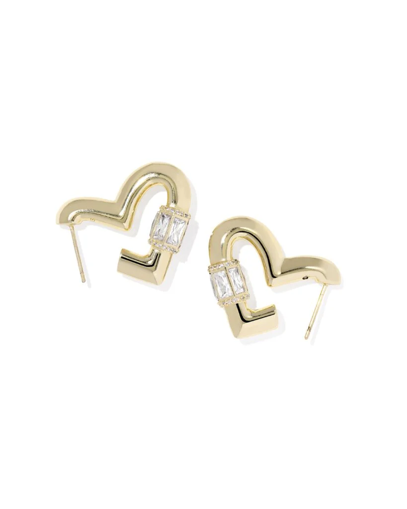 Kendra Scott Emery Heart Gold Hoop Earrings - Image 2
