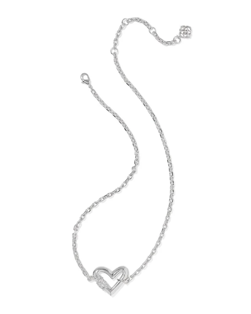 Kendra Scott Emery Silver Heart Short Pendant Necklace - Image 2