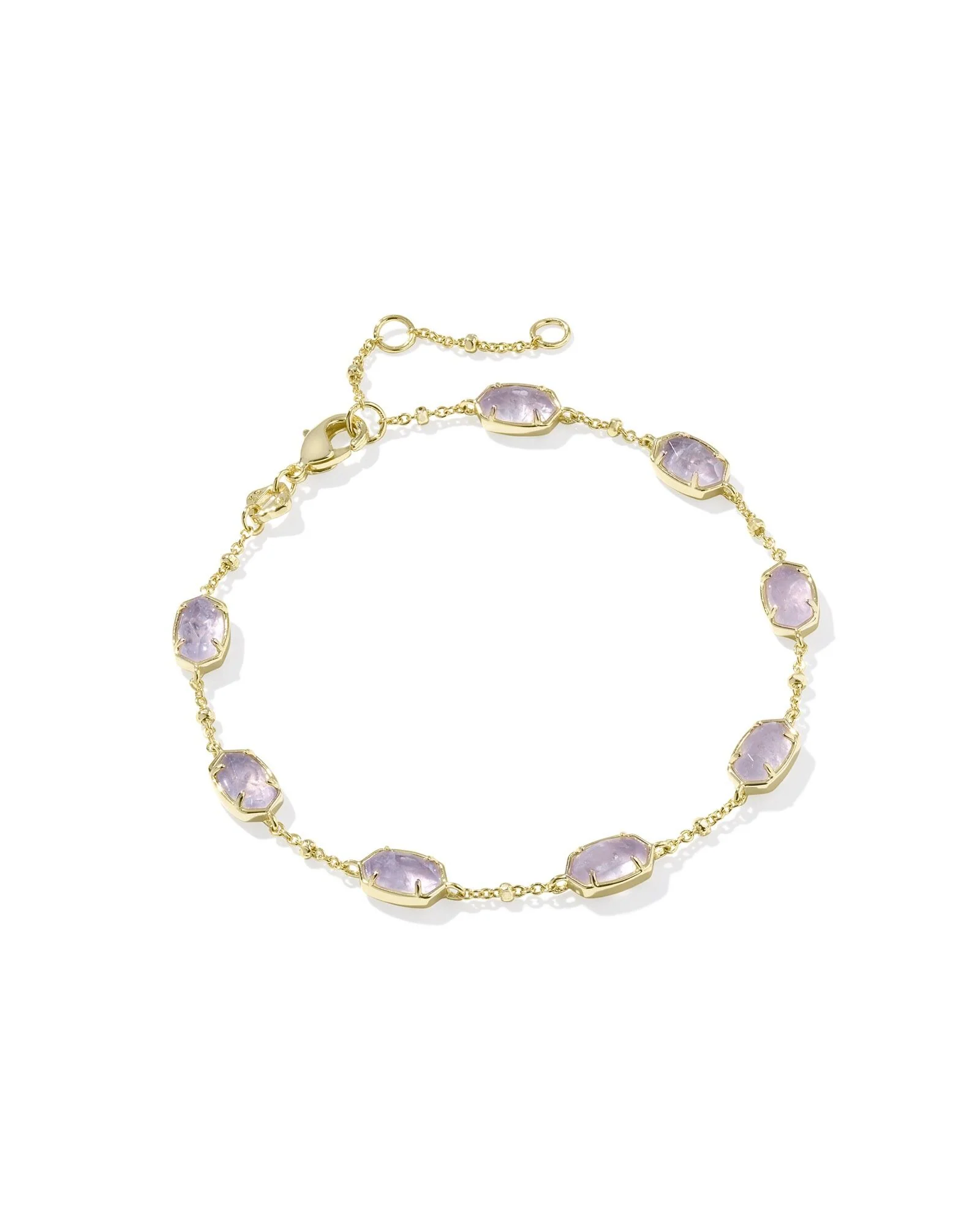 Kendra Scott Emilie Amethyst Link Bracelet - Gold Plated