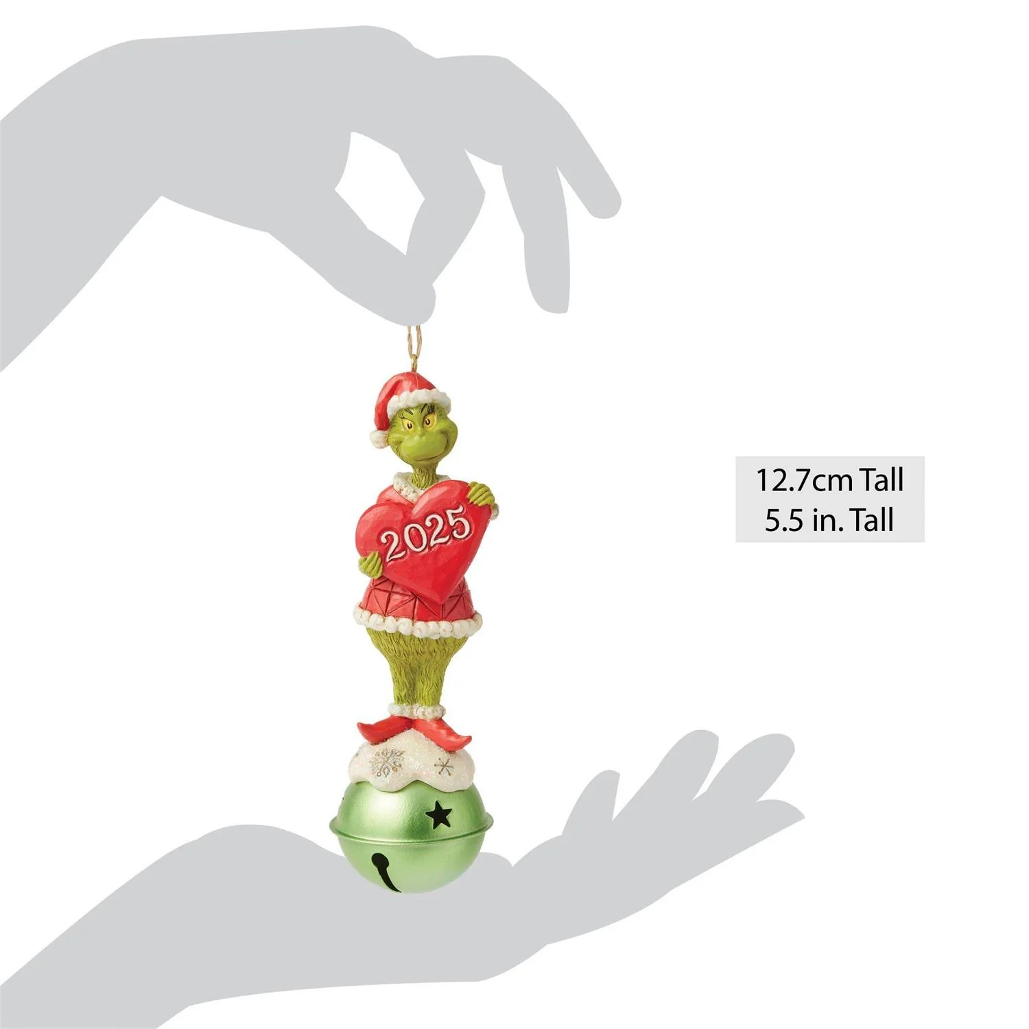 Enesco Jim Shore Dr. Seuss Grinch On Bell 2025 Ornament - Image 7