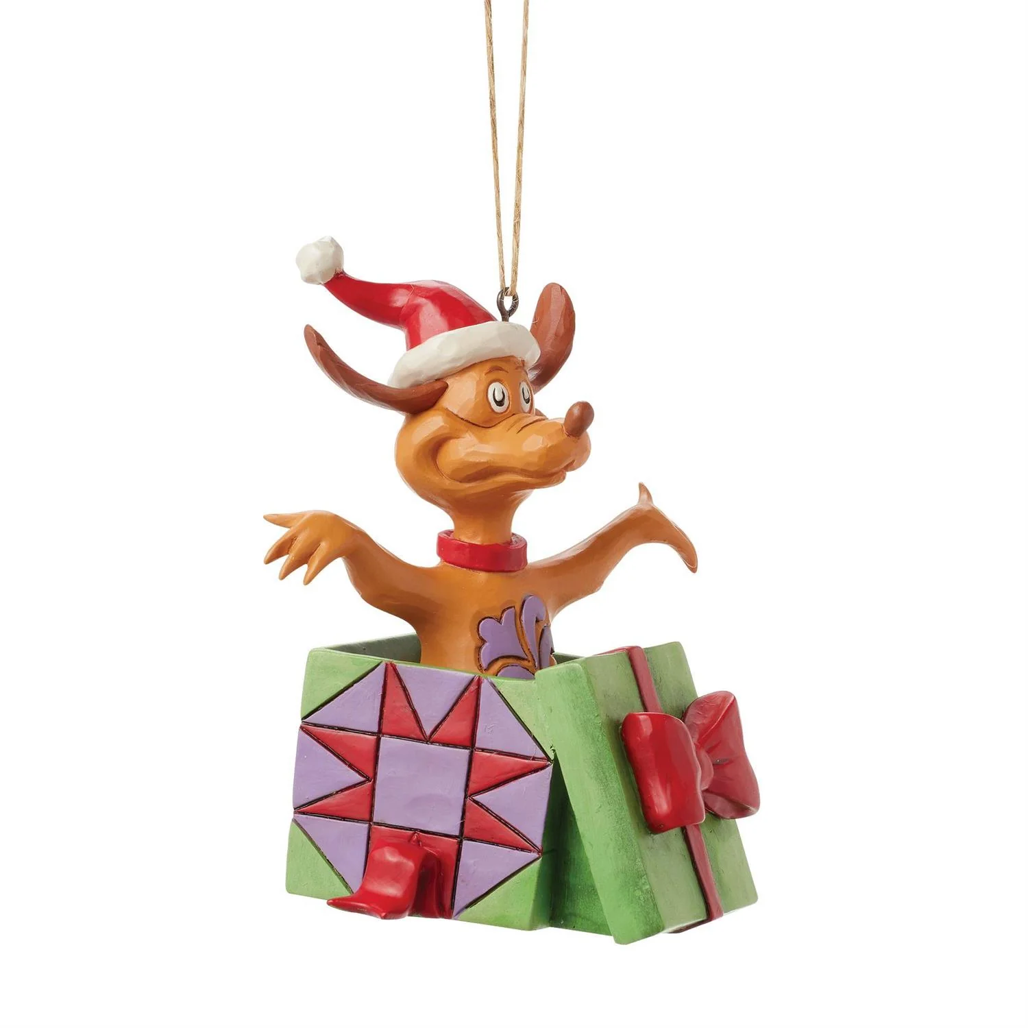 Enesco Jim Shore Dr. Seuss Max In Present Ornament - Image 2