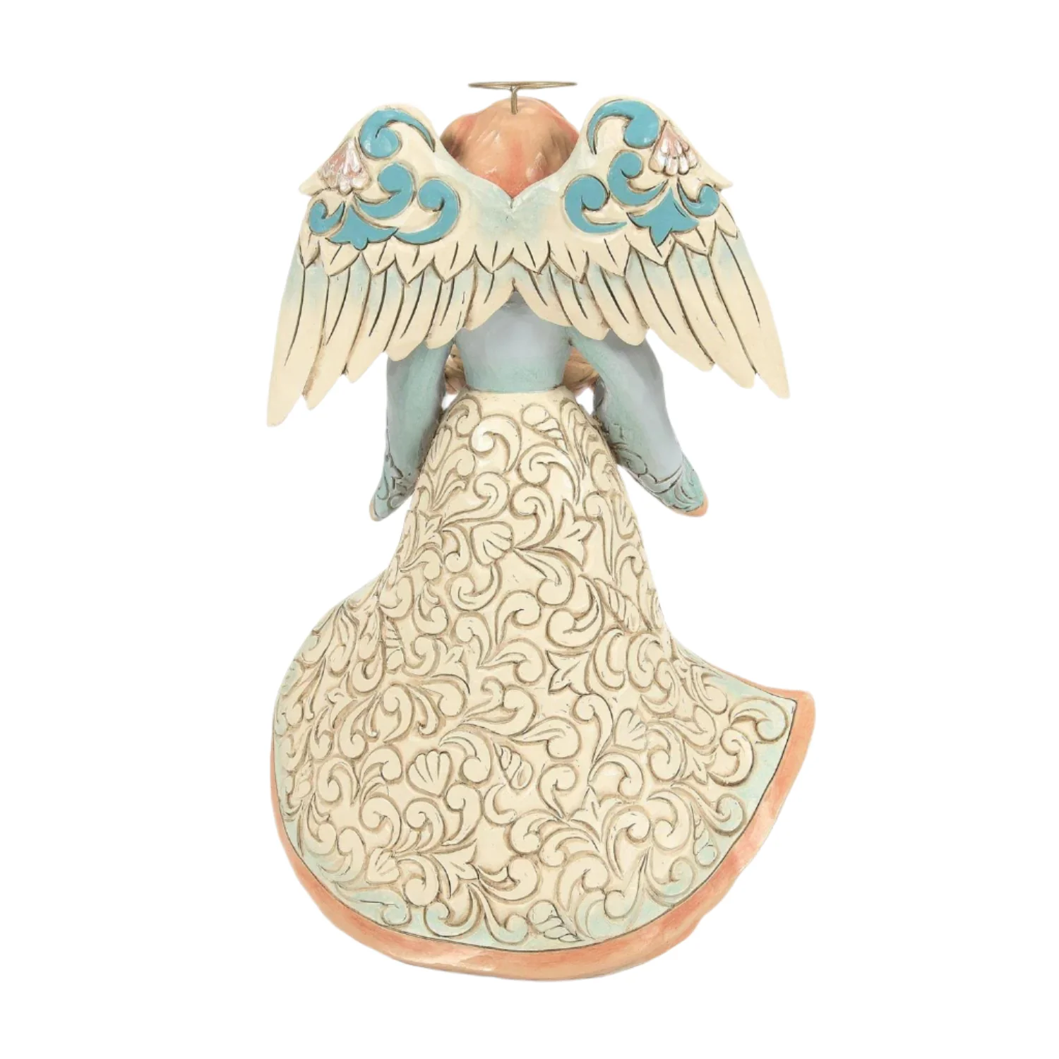 Enesco Jim Shore Heartwood Creek Angel Holding Shell Figurine - Image 3