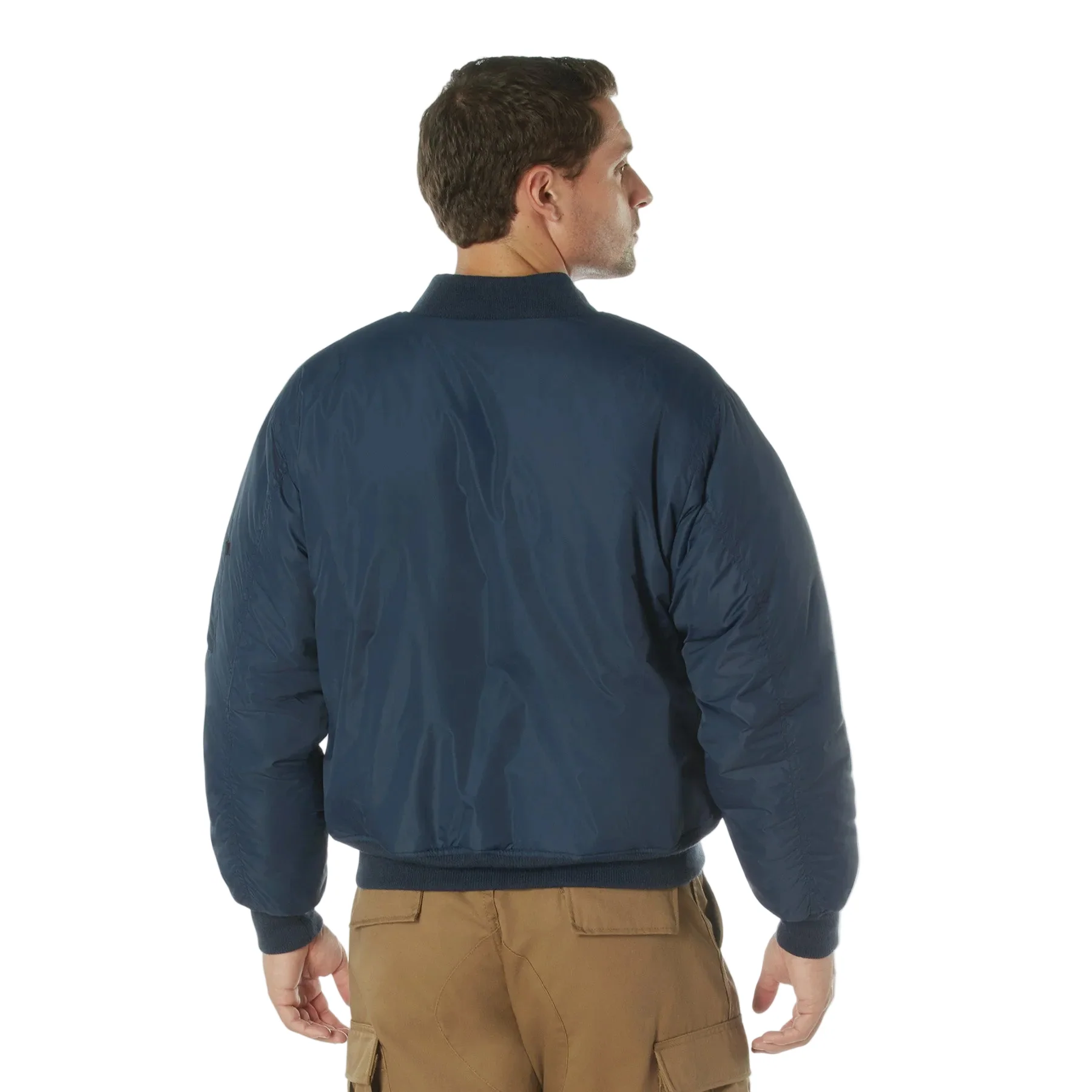 Rothco Enhanced Nylon MA-1 Flight Jacket - 3XL/Navy - Image 4