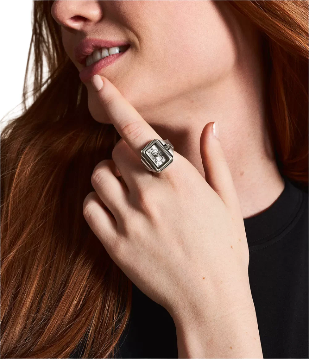 Fossil Womens Raquel Watch Ring Two-Hand Stainless Steel - Image 5