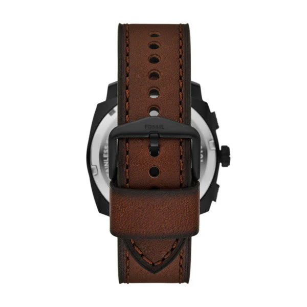Fossil Mens Machine Leather Brown Watch - Image 2